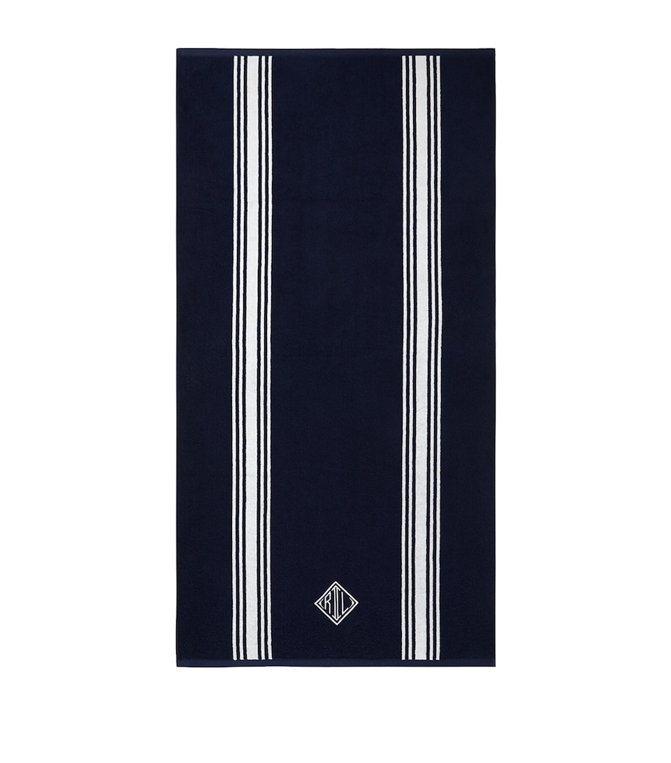 Ralph Lauren Home Hallie Beach Towel (90cm x 170cm) Navy White