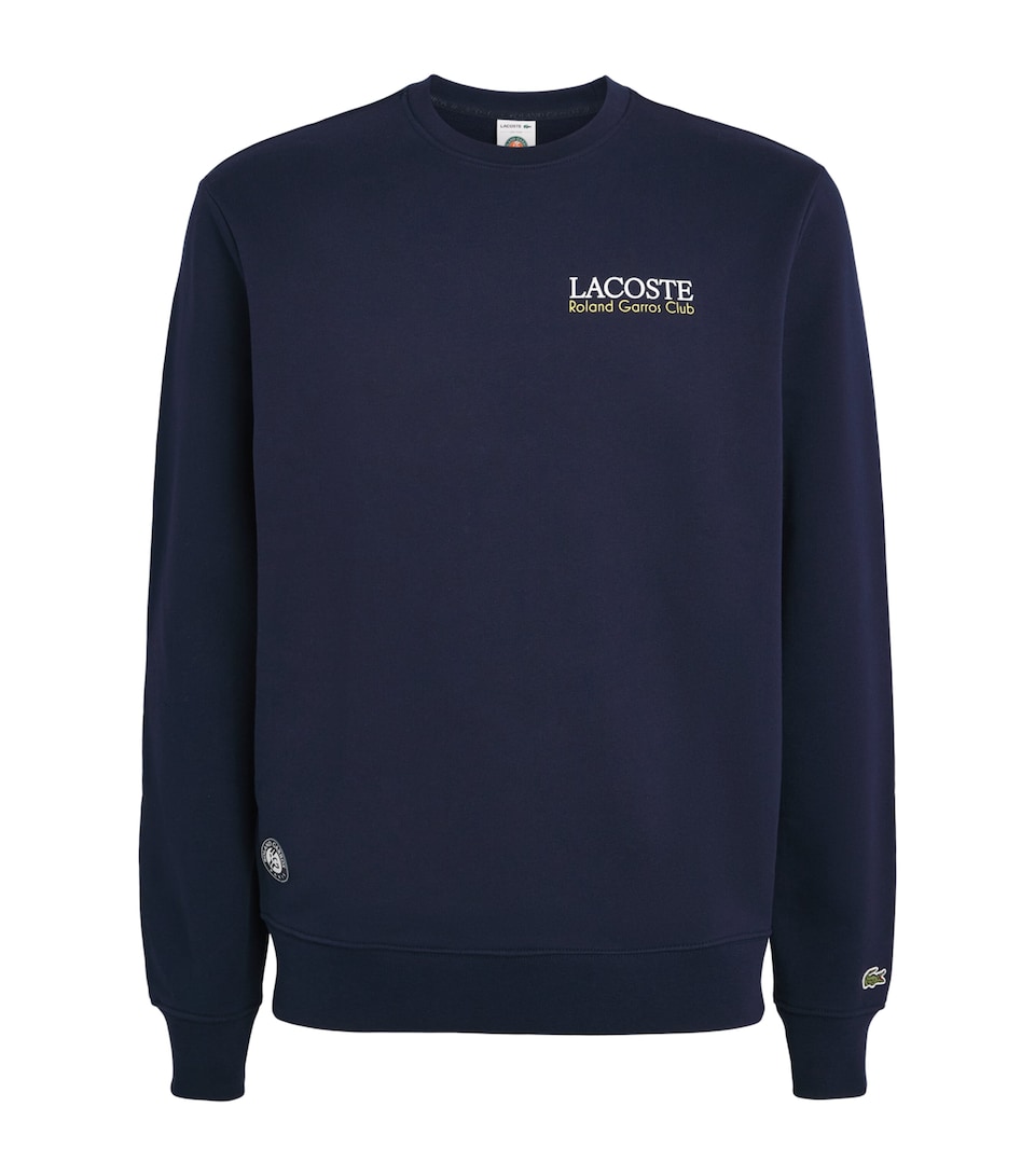 Lacoste Mens x Roland-Garros Cotton Logo Sweatshirt Navy Blue