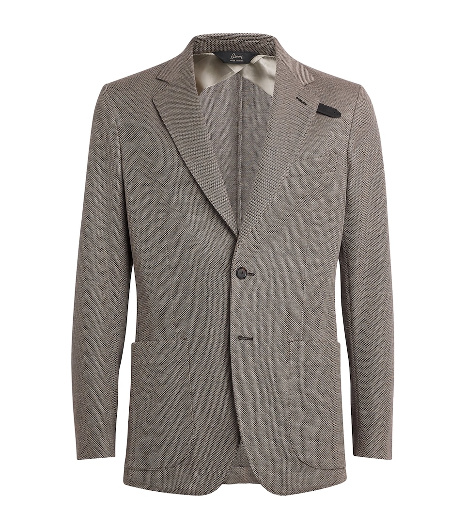Silk-Wool Single-Breasted Blazer