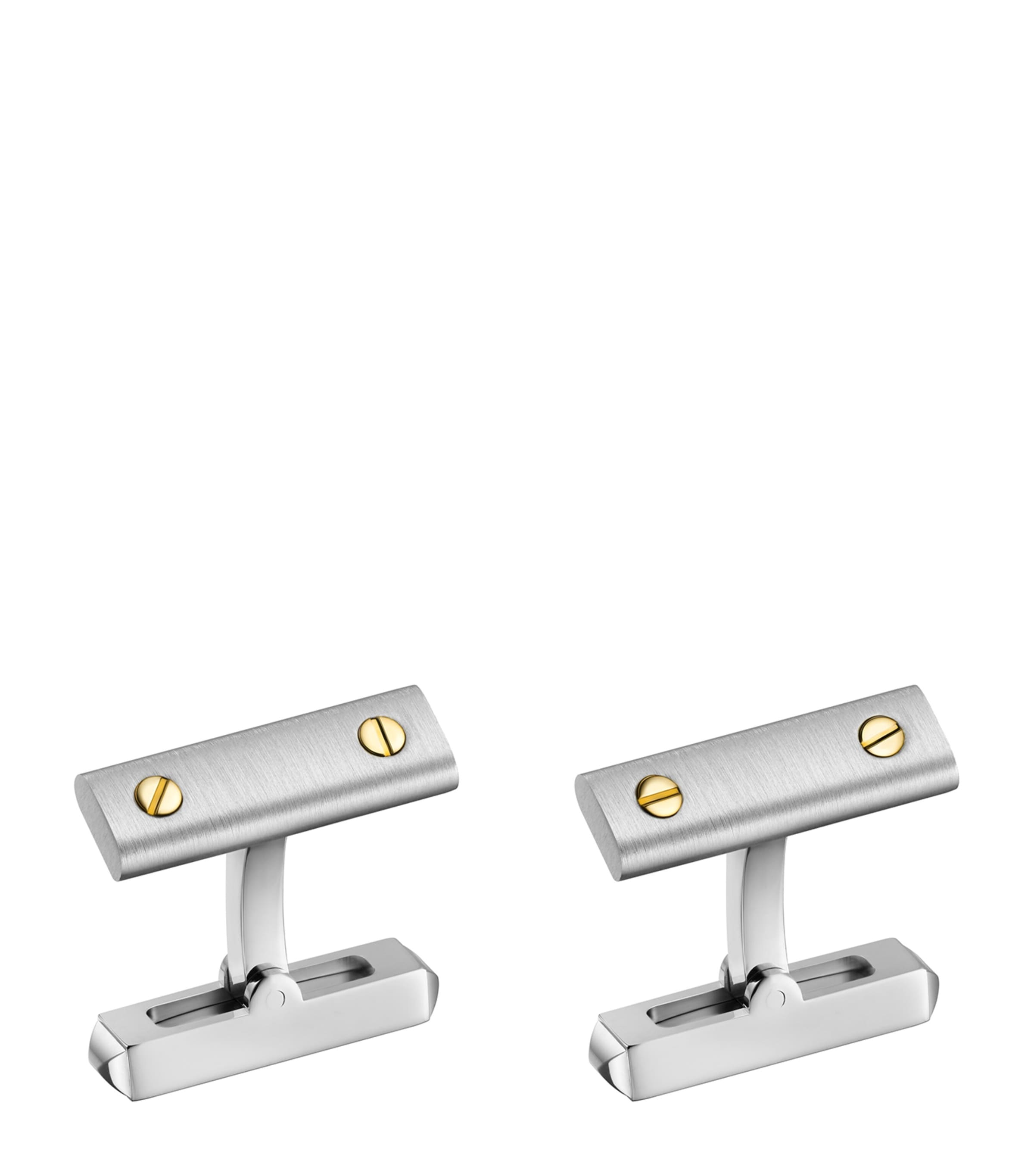 Cartier Sterling Silver and Yellow Gold Santos de Cartier Cufflinks Silver & Yellow Gold
