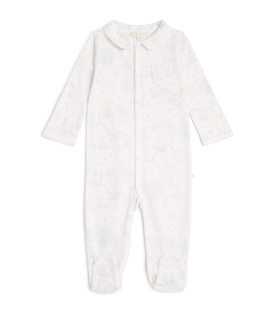 Marie-Chantal Cotton Charles Toile De Jouy All-In-One (0-18 Months) Mc Blue