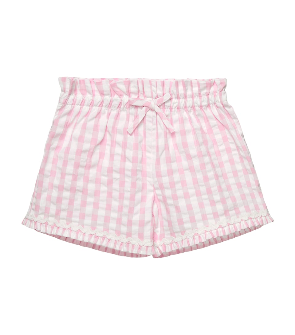 Trotters Cotton Gingham Shorts (6-11 Years) Pink Gingham