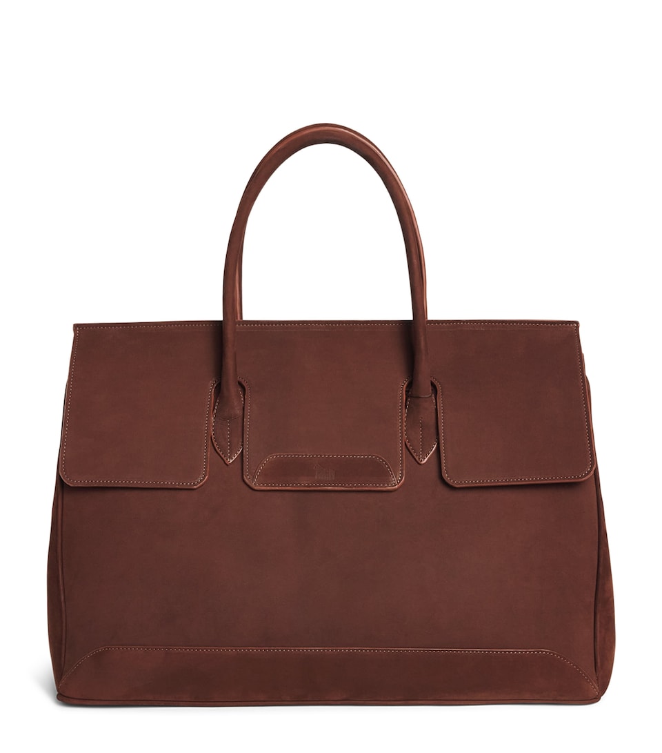 Colombo Suede Holdall Bag Dark Wine