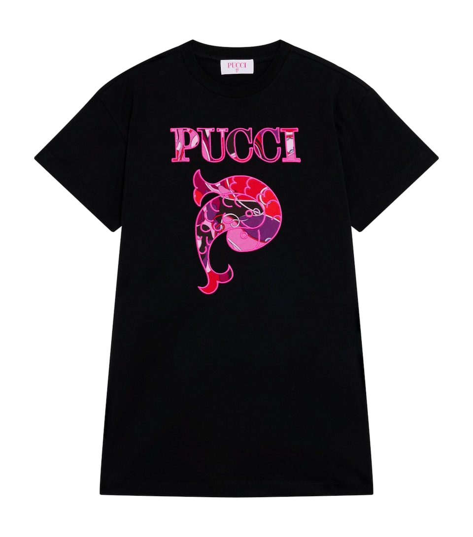 Cotton Pucci Fish T-Shirt Dress (4-14 Years)