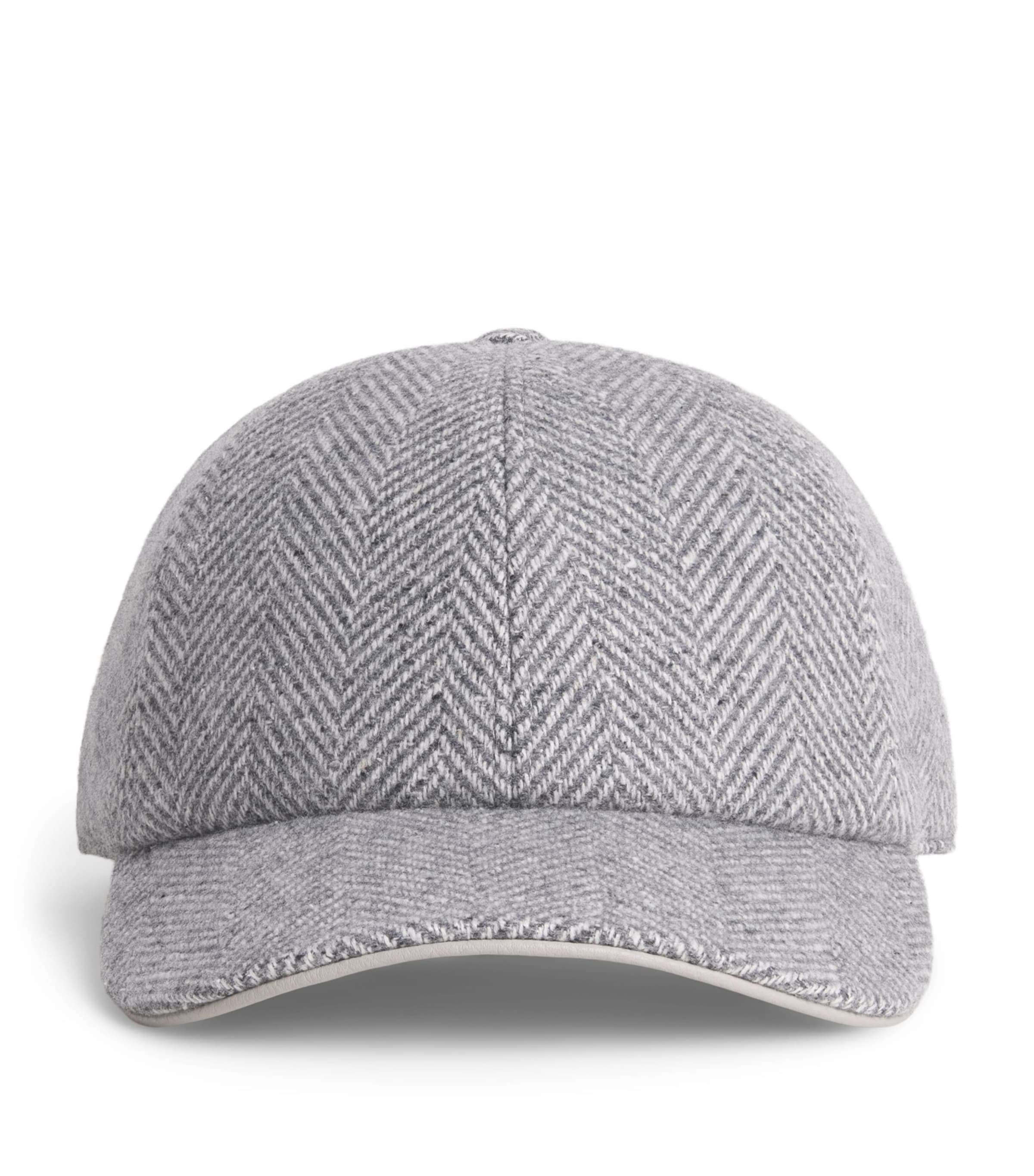 Eleventy Cashmere-Silk Capello Baseball Cap Grigio Medio E Grigi
