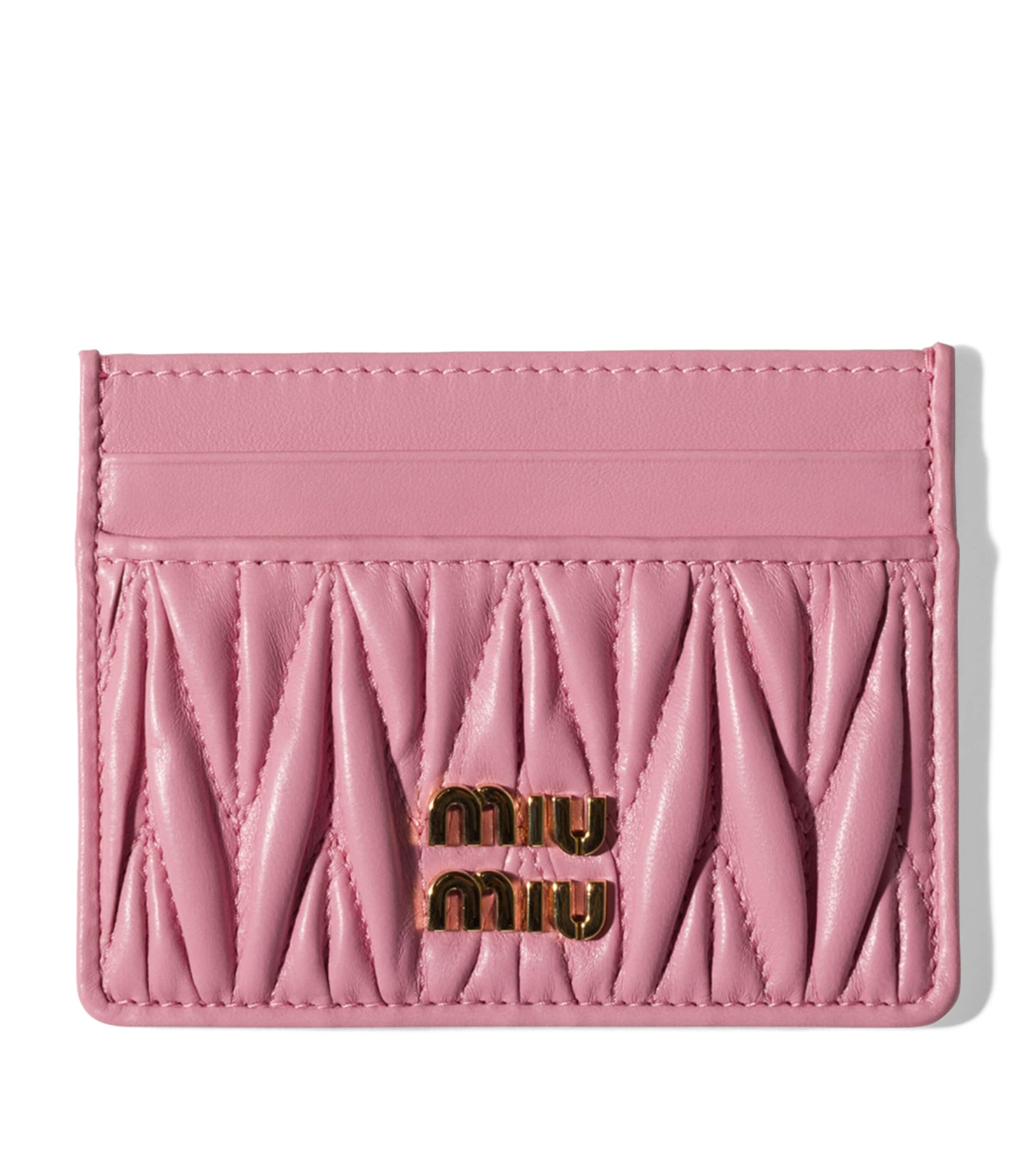 Leather Matelassé Card Holder