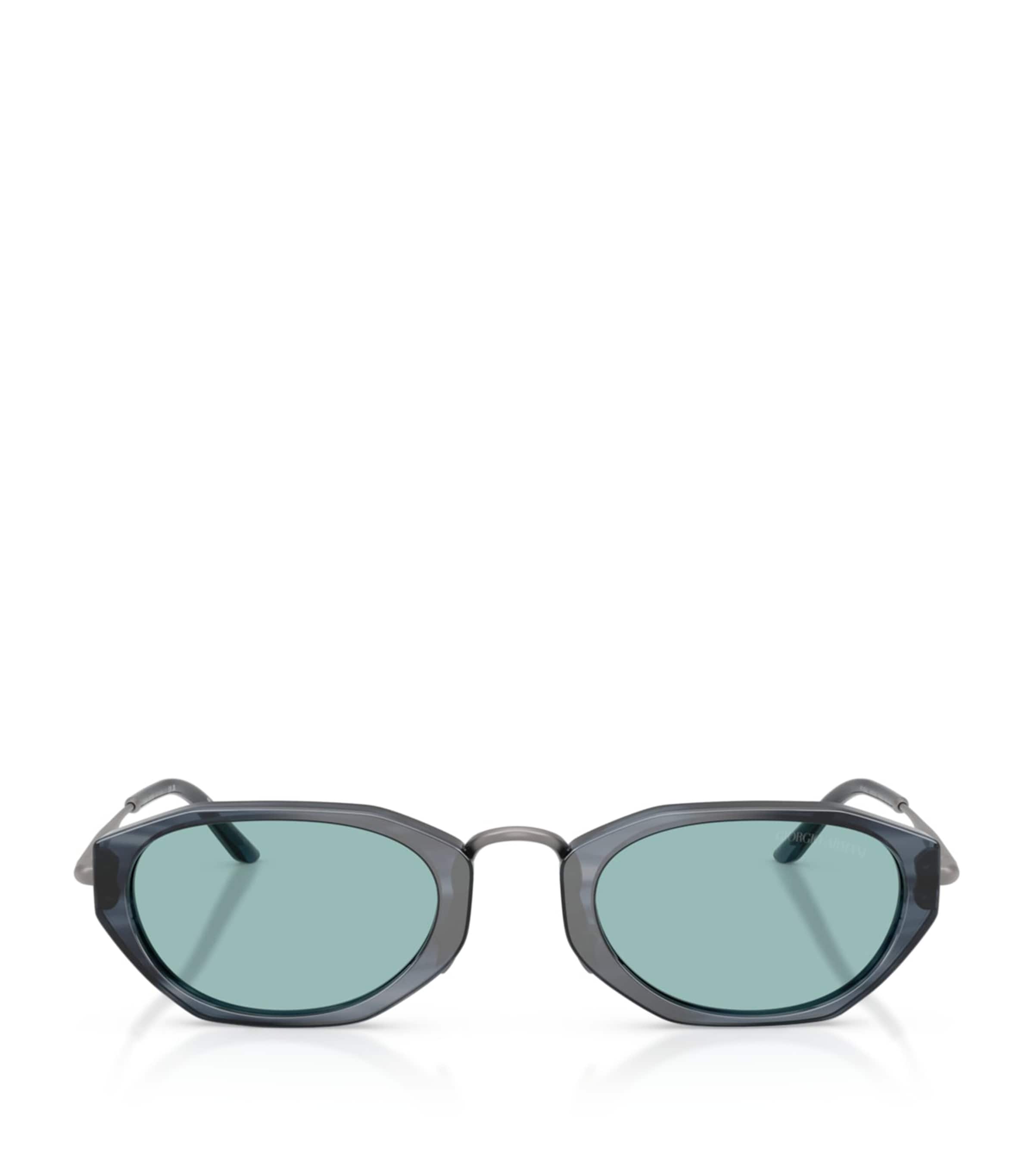 Giorgio Armani Irregular Oval Sunglasses Grey
