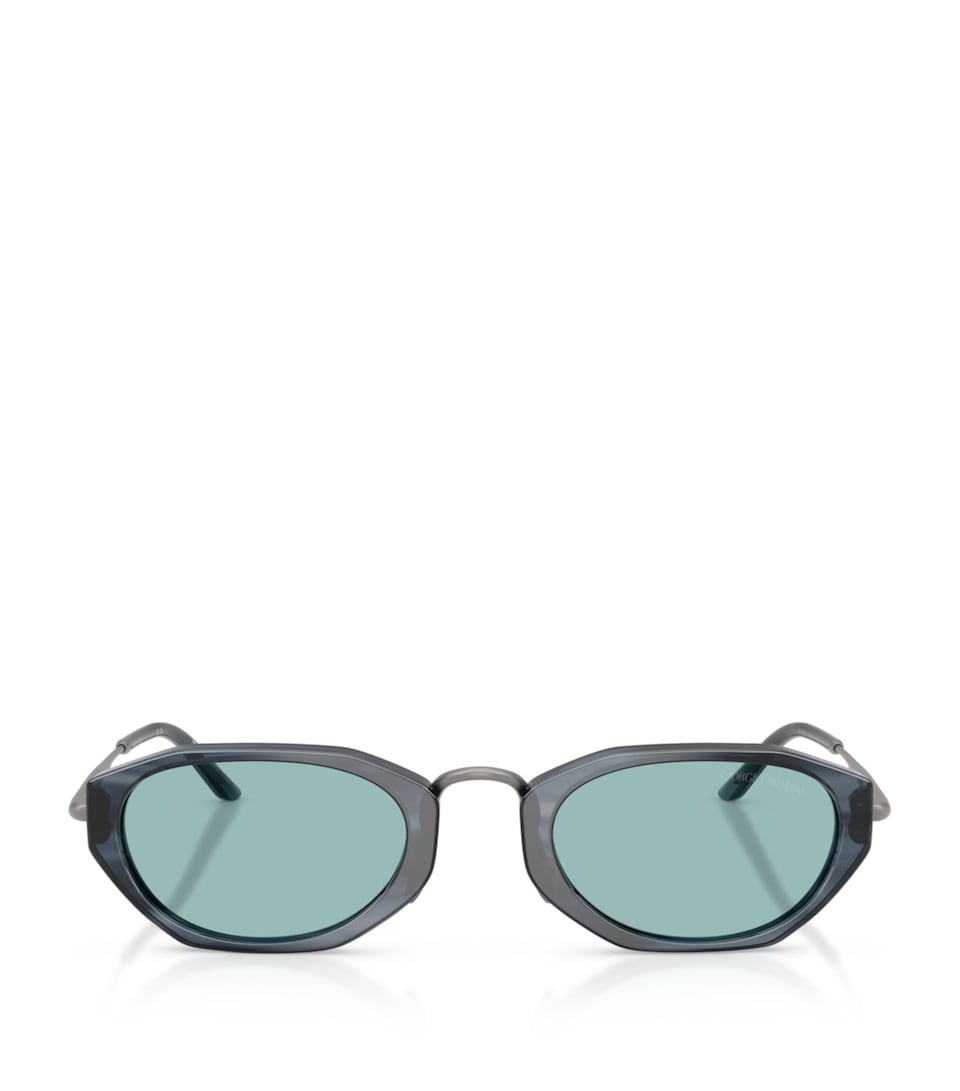 Giorgio Armani Irregular Oval Sunglasses Grey