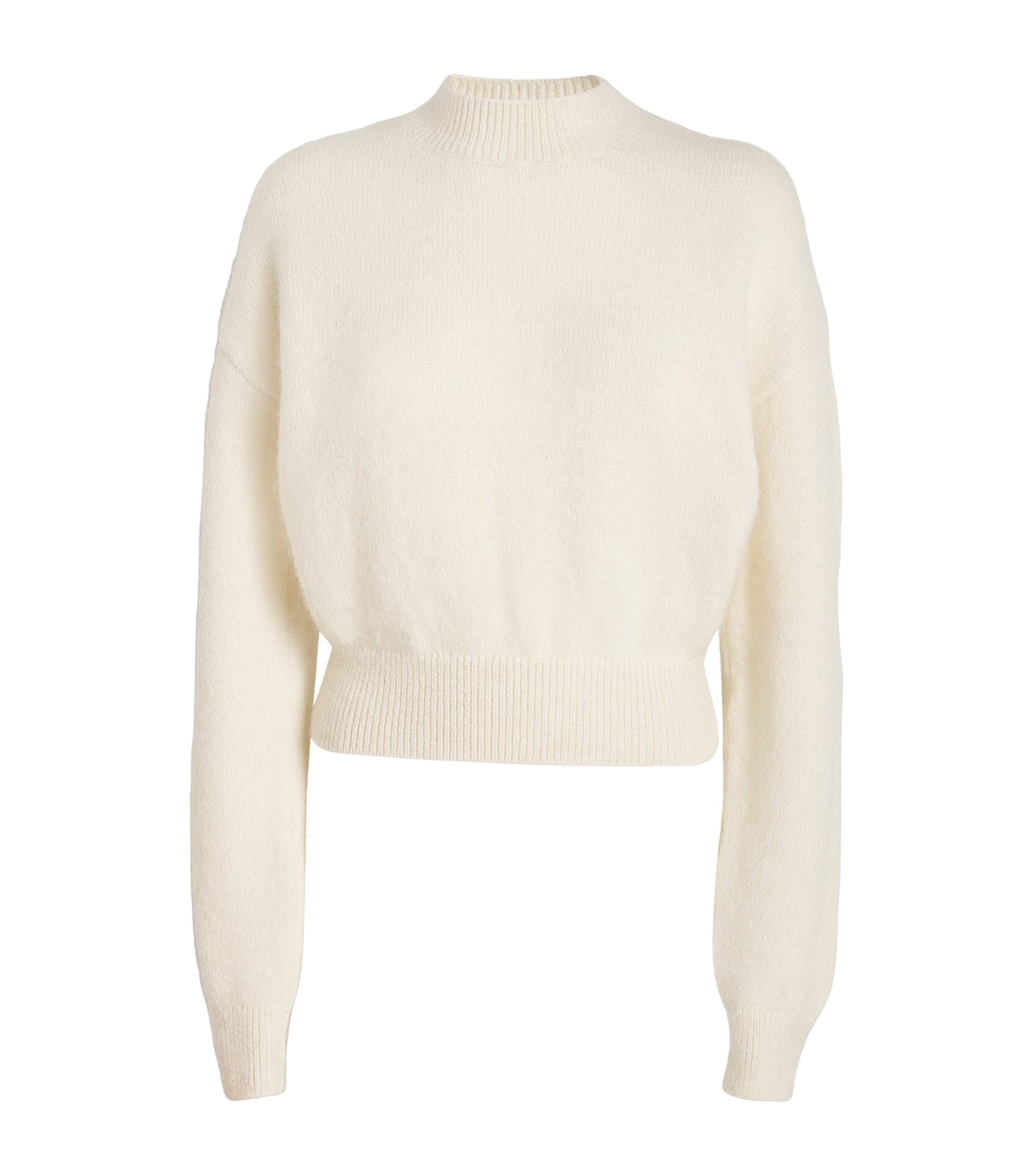 Alpaca Wool-Blend Logo Sweater