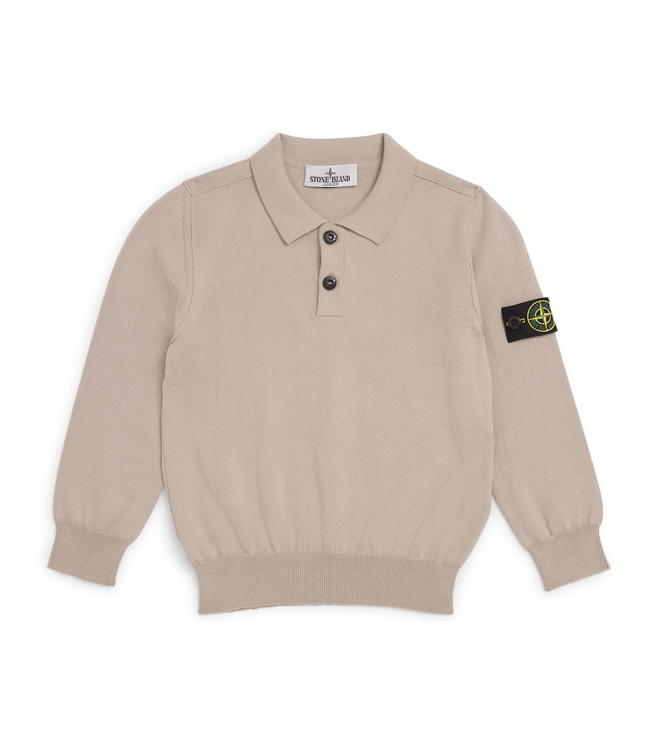 Stone Island Junior Cotton Logo Polo Shirt (6-14 Years) Grey