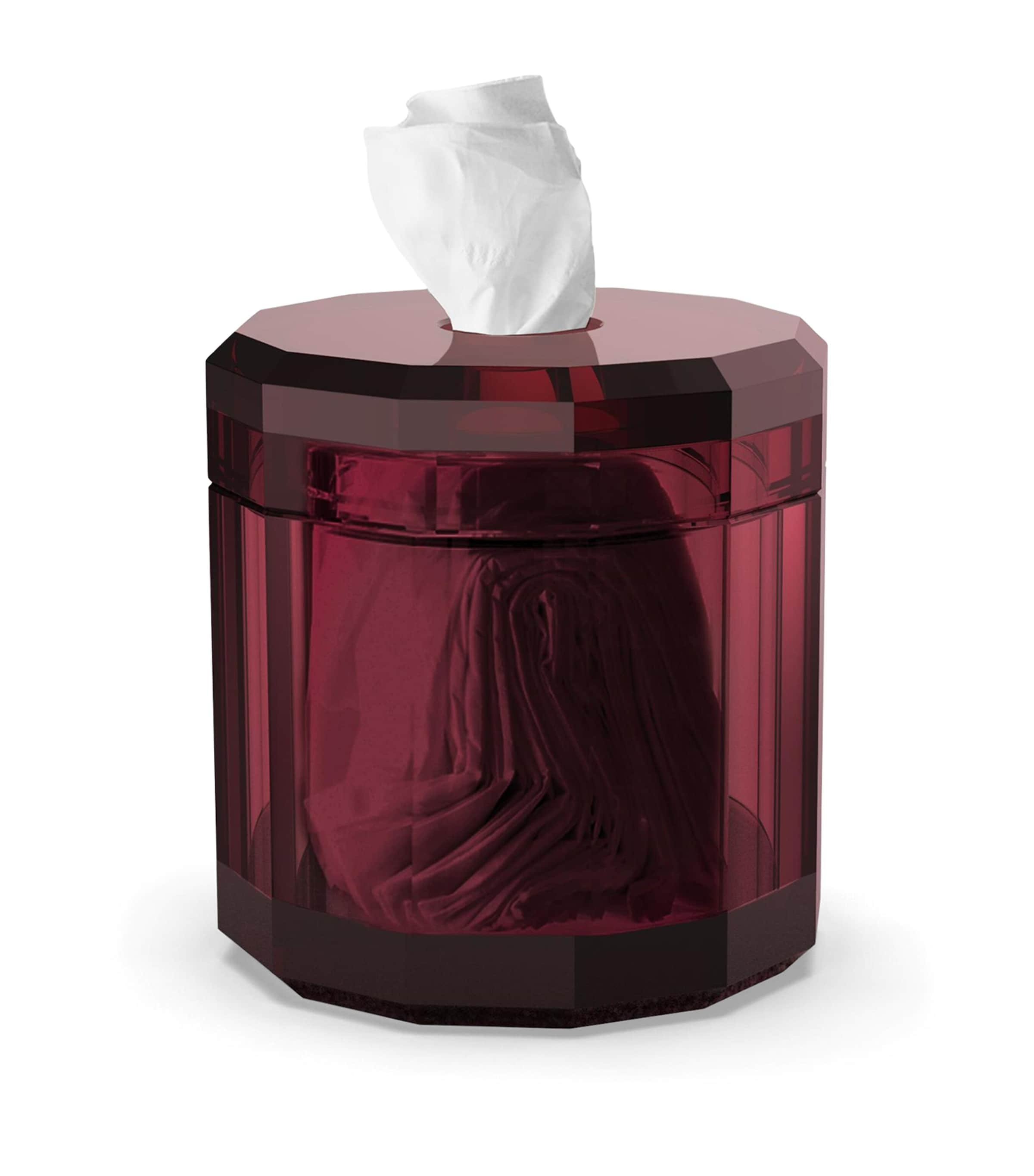 Decor Walther Kristall Tissue Box Burgundy Matt Gld