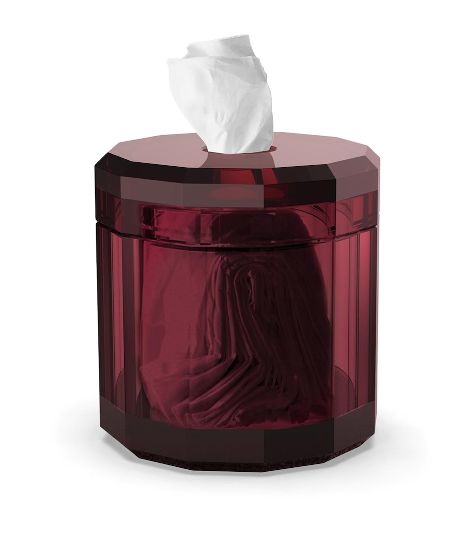 Decor Walther Kristall Tissue Box Burgundy Matt Gld