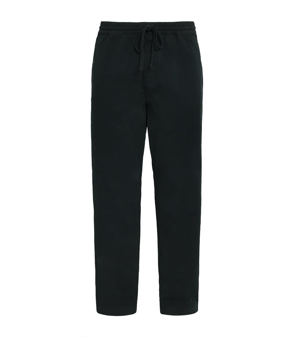 Carhartt WIP Mens Stretch-Cotton Drawstring Floyde Trousers Raven
