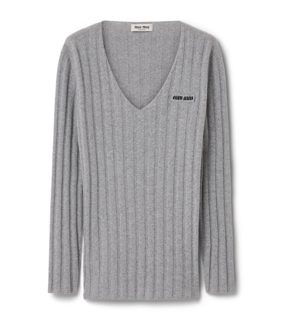 Wool-Cashmere Ribbed Oversized Sweater
