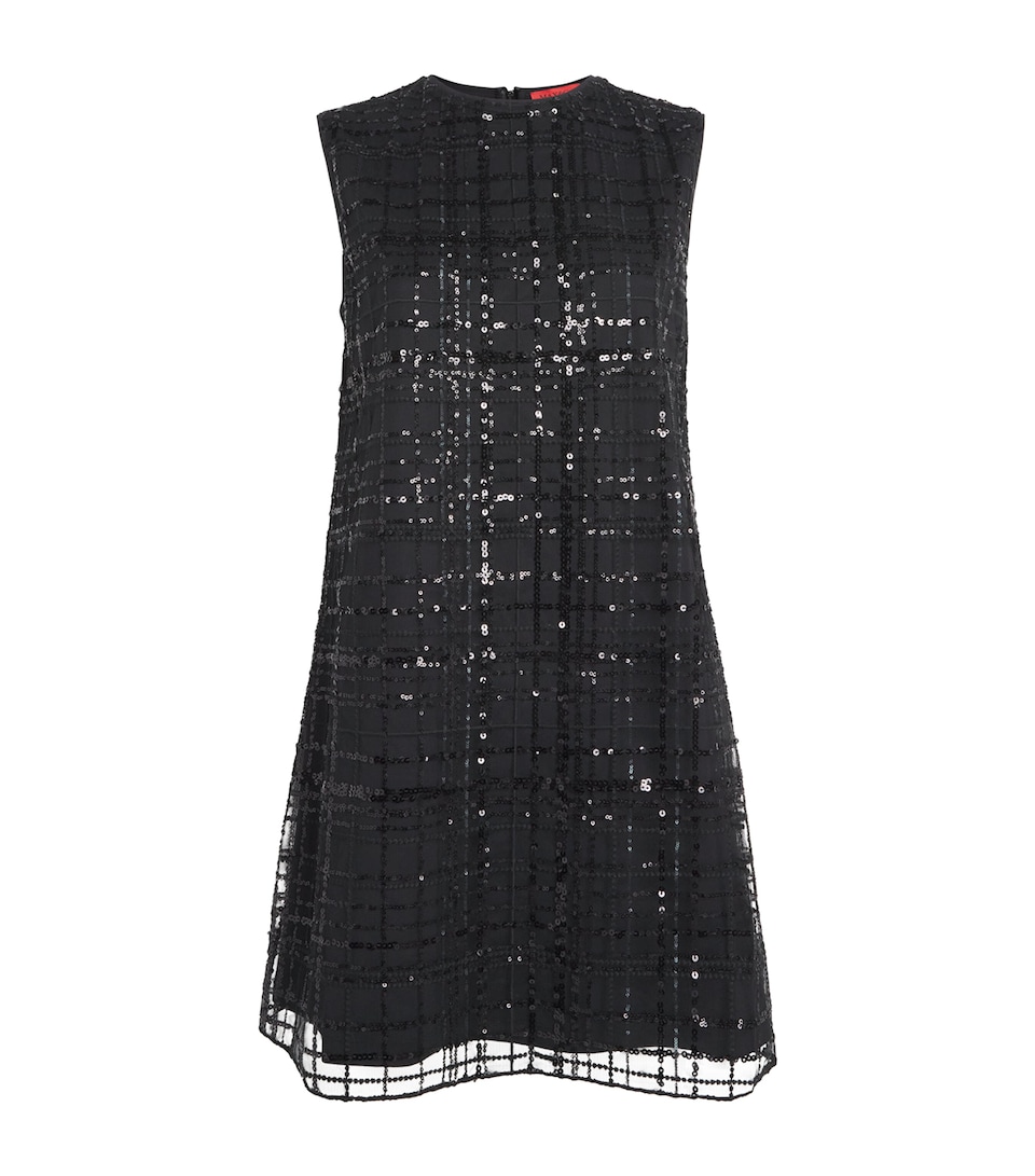Sequin Check Mini Dress