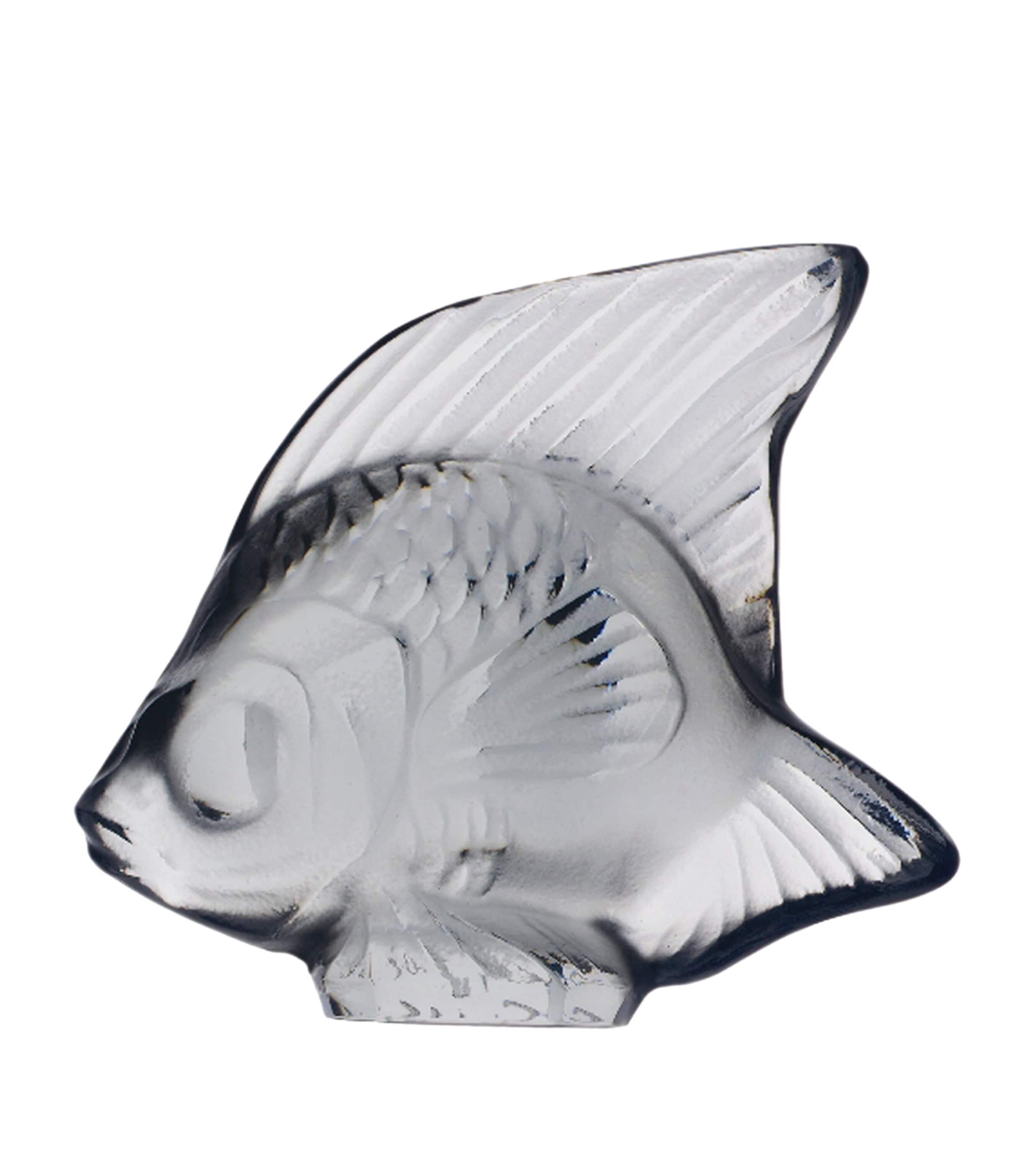 Lalique Crystal Fish Sculpture Gris