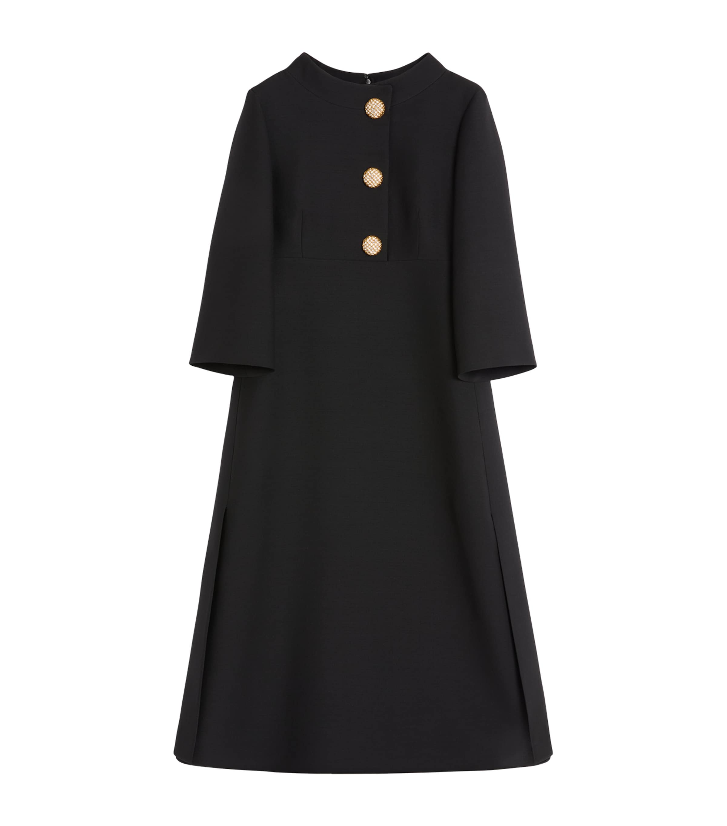 Wool-Silk Midi Dress