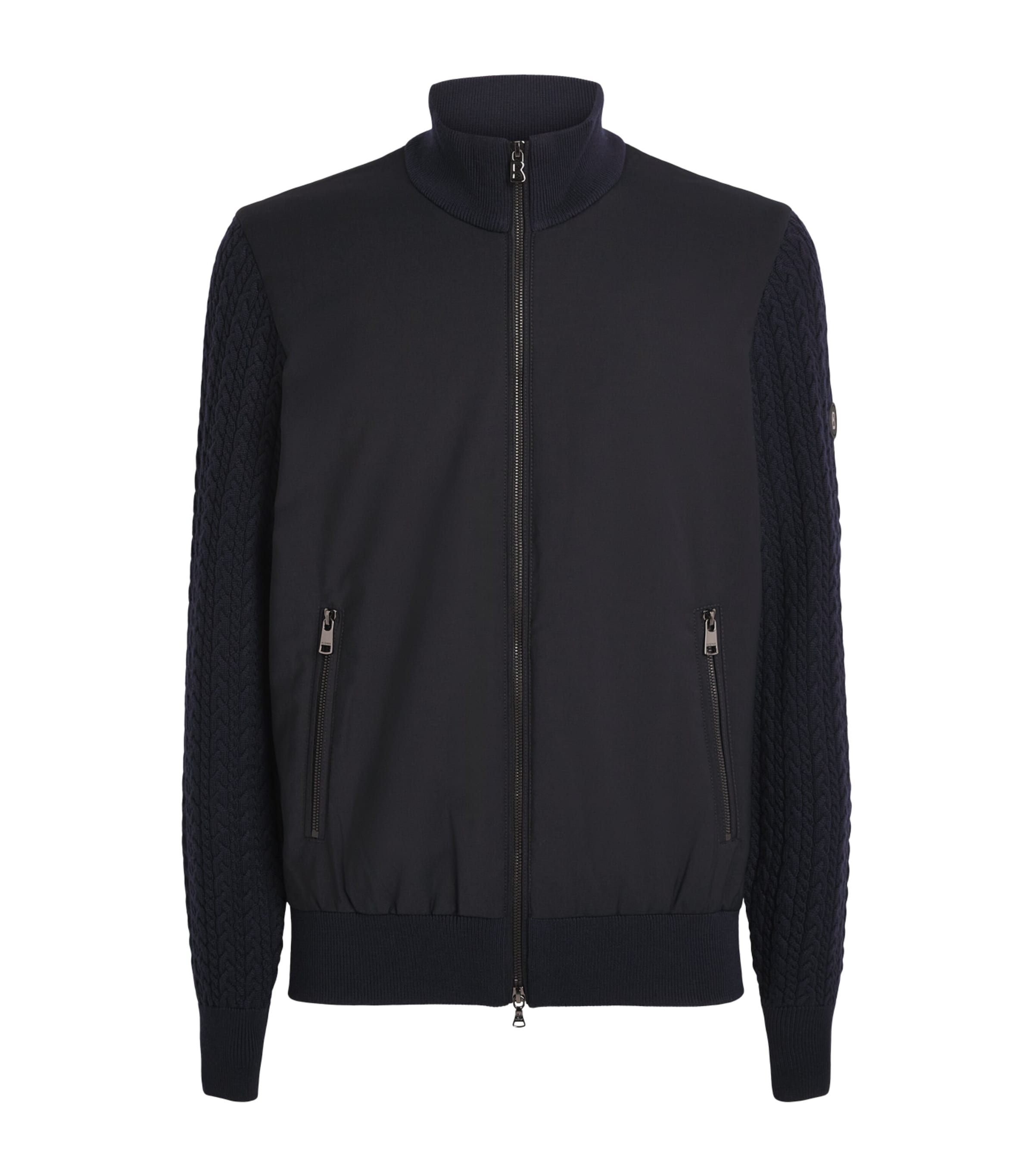 Bogner Mens Virgin Wool Zisco Hybrid Jacket Navy
