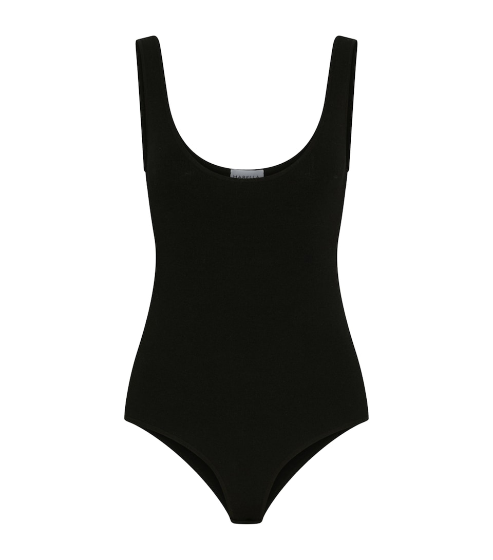 Marella Womens Slim-Fit Bodysuit Black