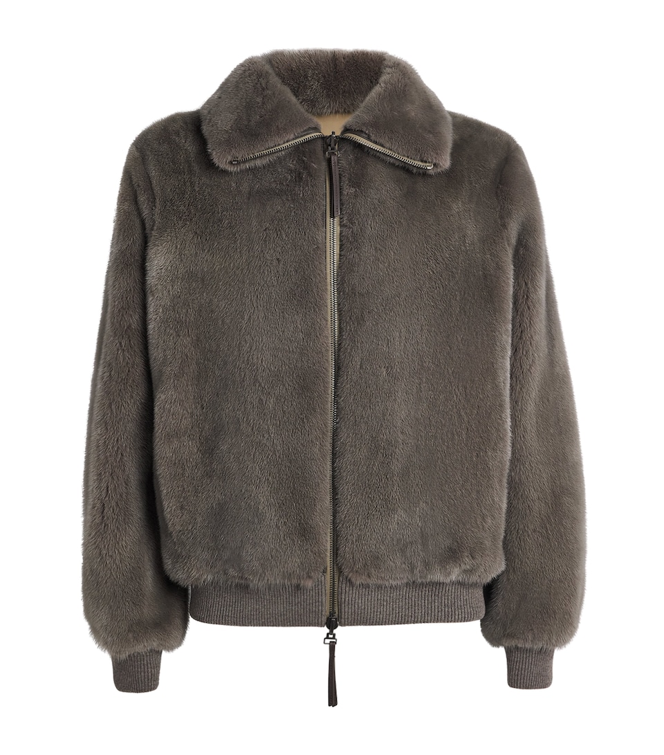 Mink Bomber Jacket