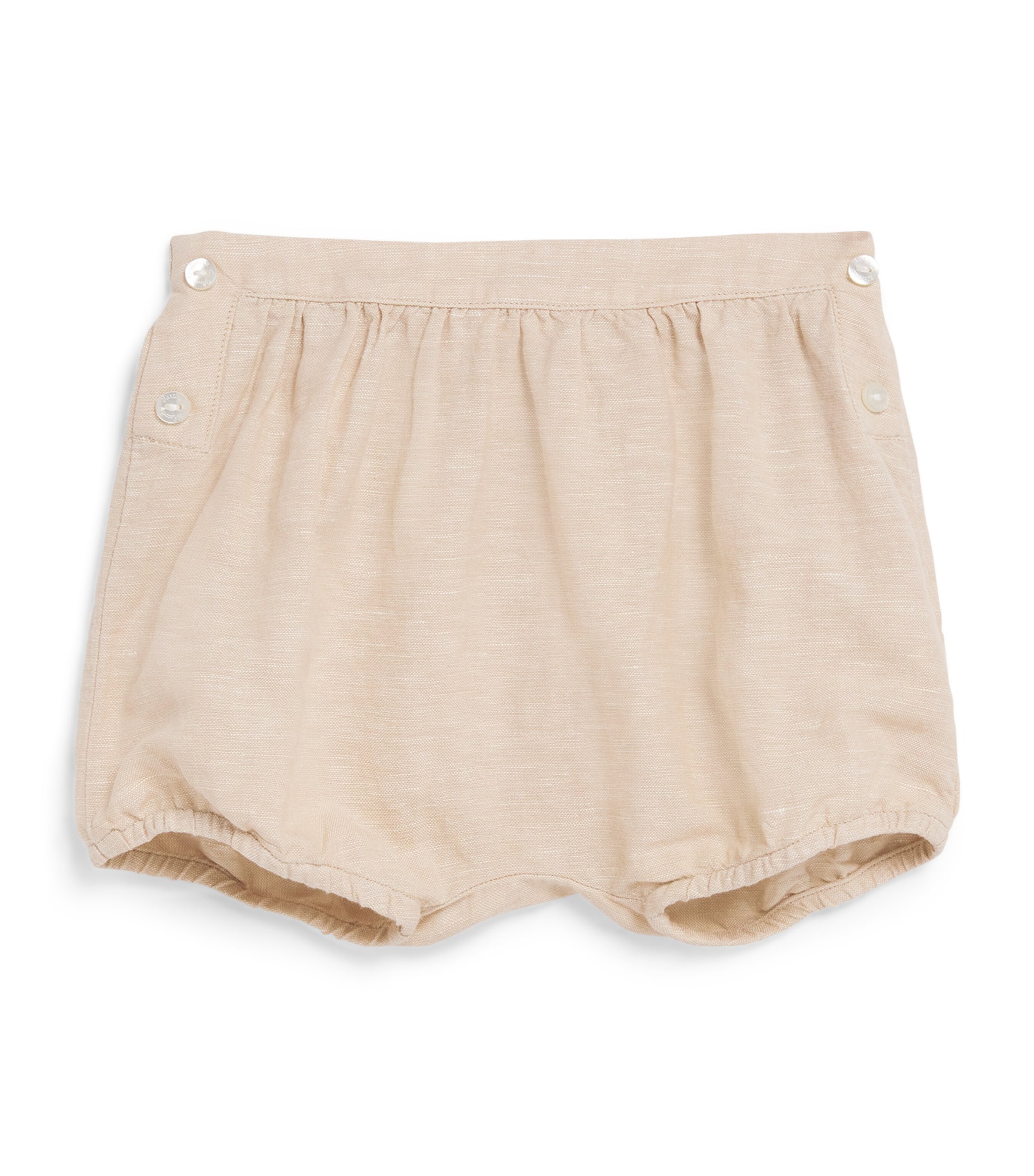 Tartine et Chocolat Linen-Cotton Bloomer Shorts (0-12 Months) Dune Chinï¿½