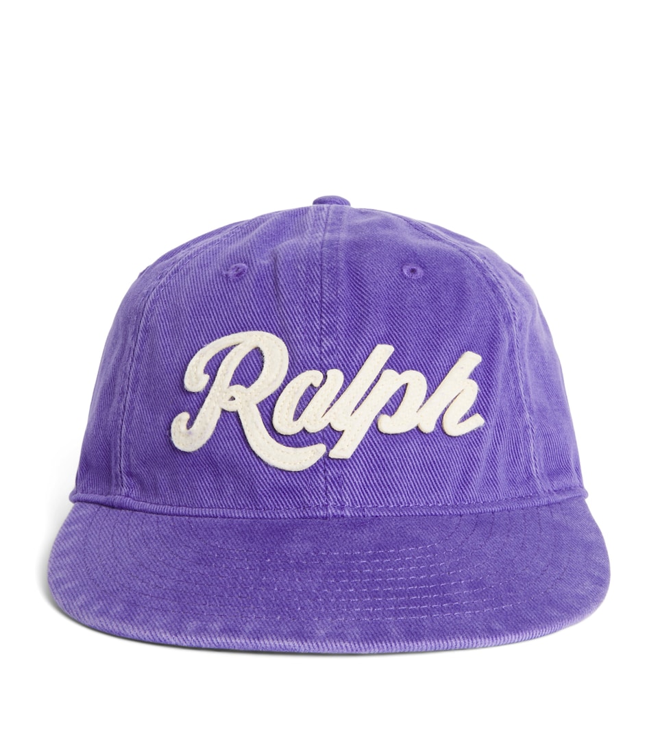 Polo Ralph Lauren Cotton Twill Felt Logo Baseball Cap Purple Cactus