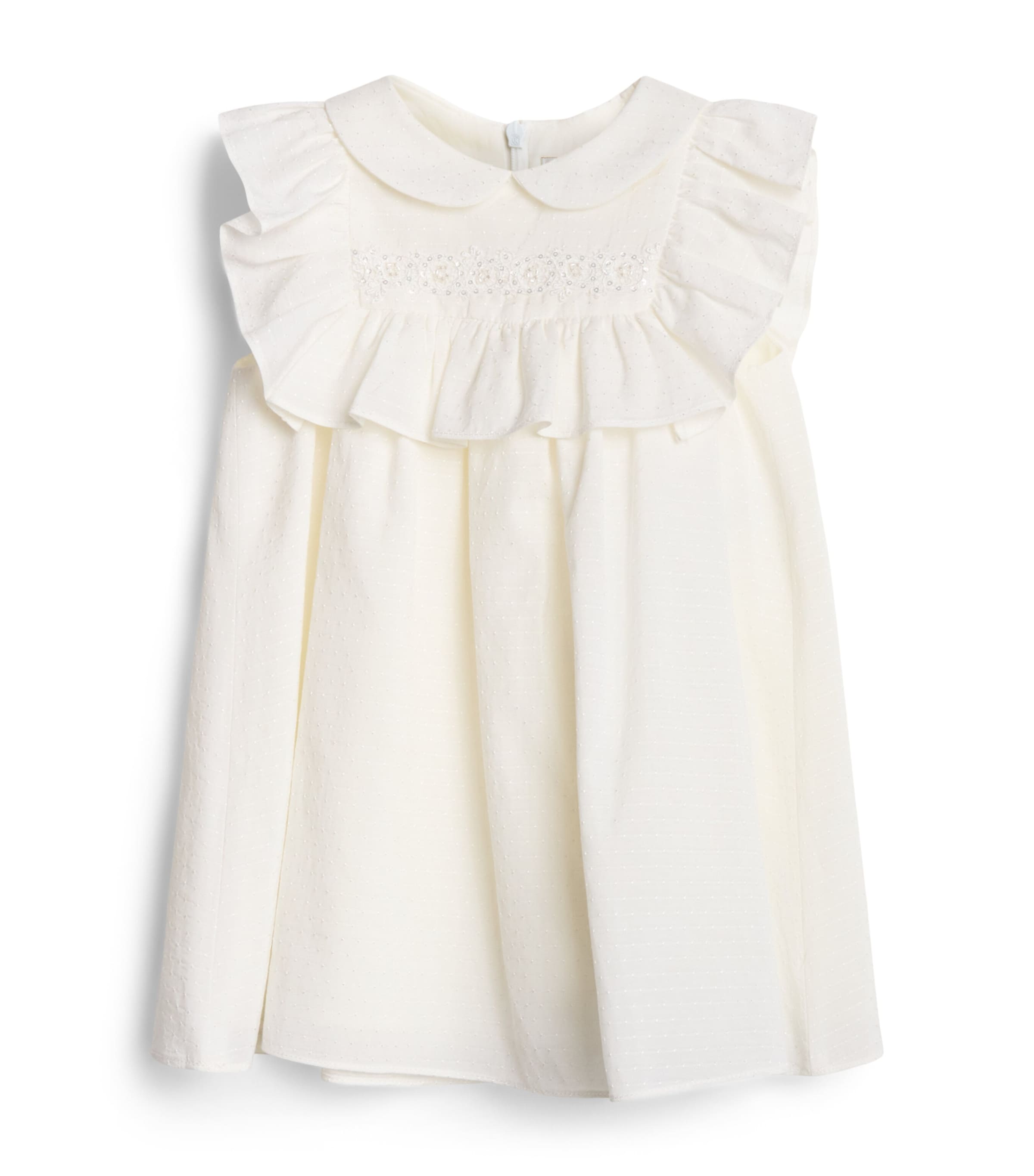 Cotton-Blend Ruffle-Collar Dress (3 Months-4 Years)