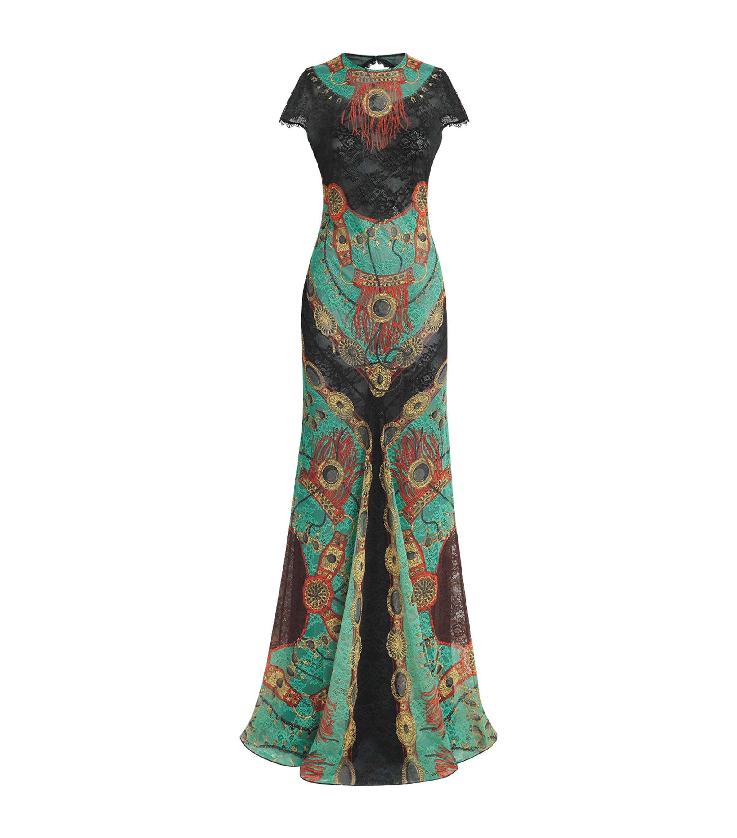 Etro Womens Printed Maxi Dress Dark Brown