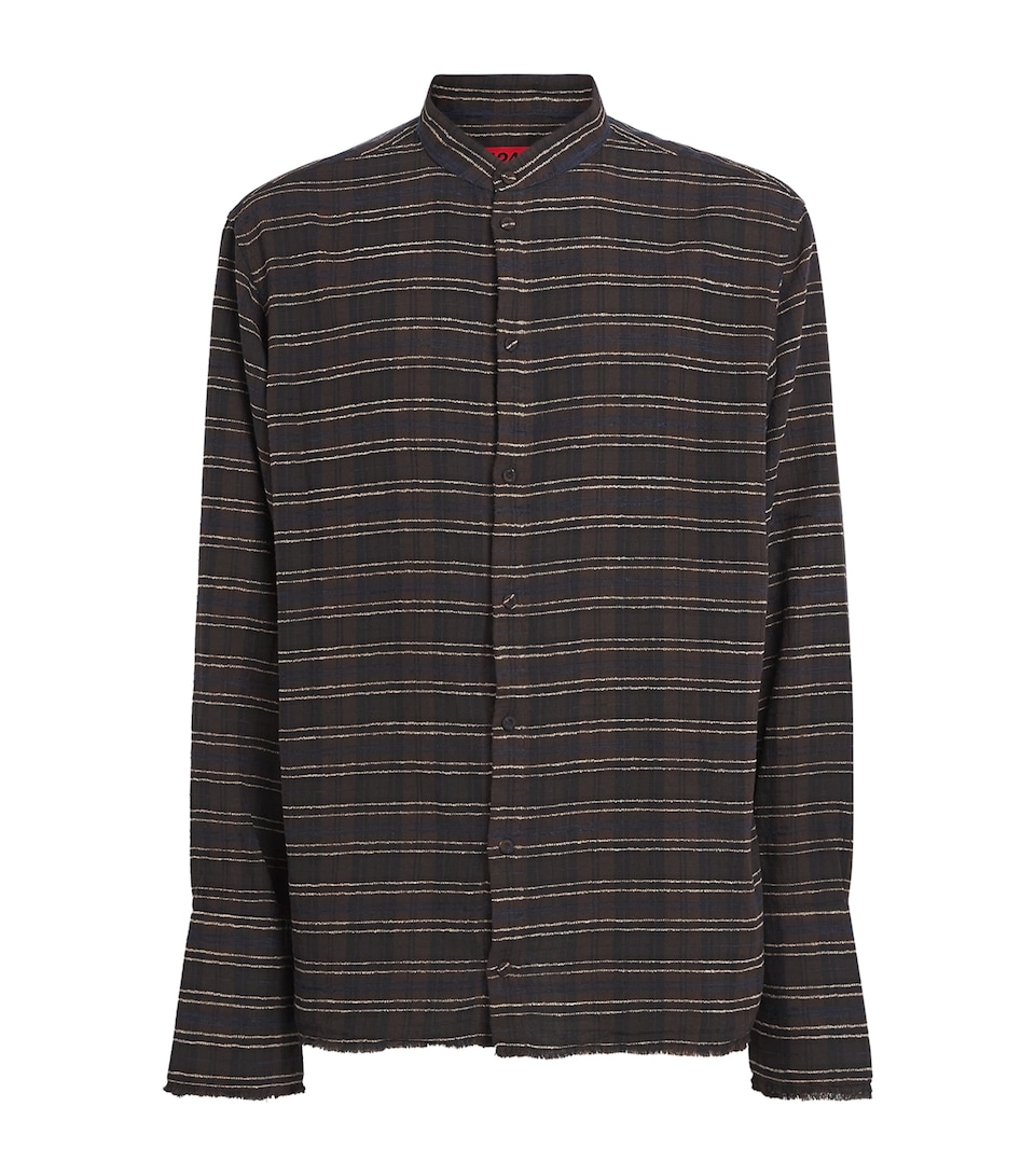 Cotton-Blend Flannel Shirt