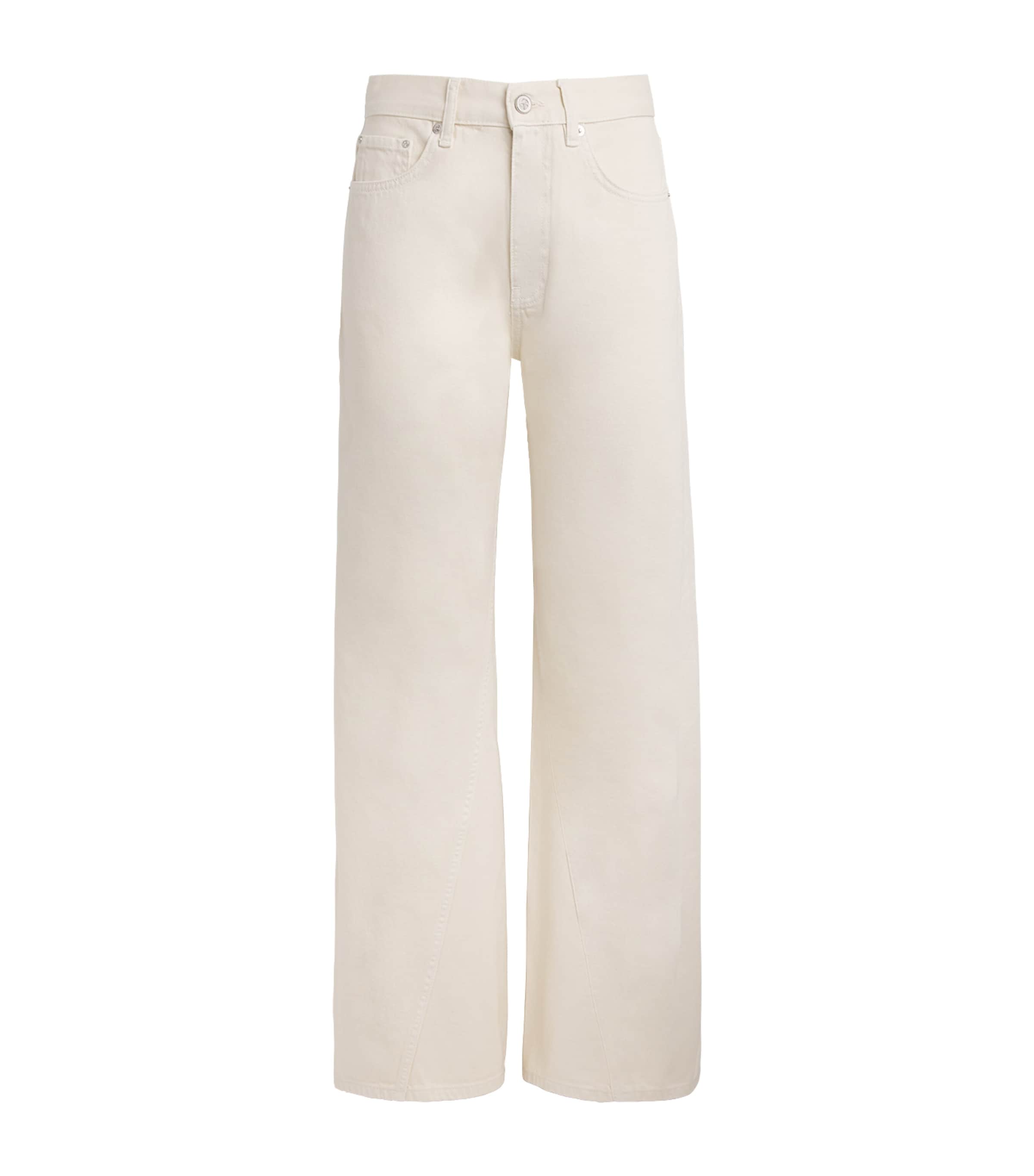 ANINE BING Womens Brie Wide-Leg Jeans Yellow