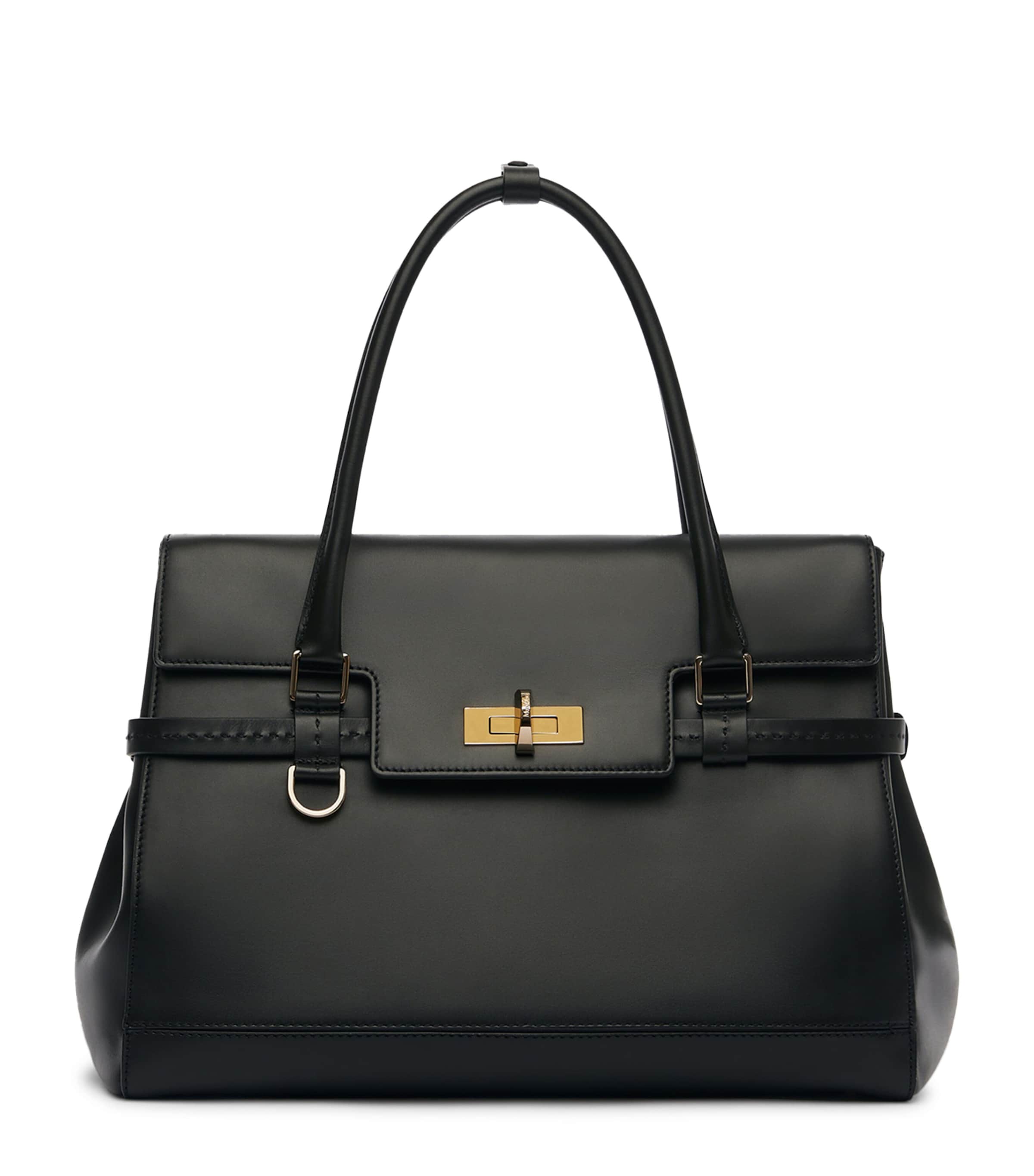 Medium Leather Margaux Top-Handle Bag