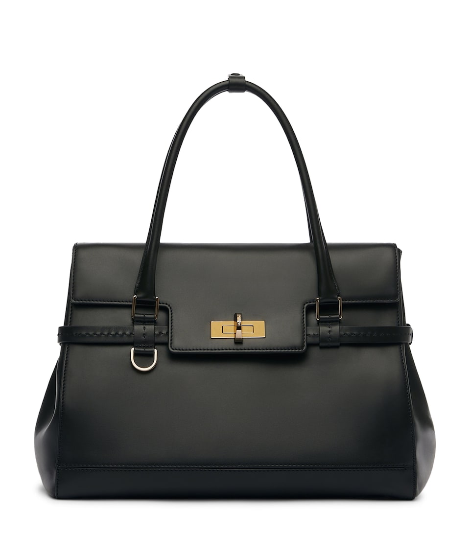Medium Leather Margaux Top-Handle Bag
