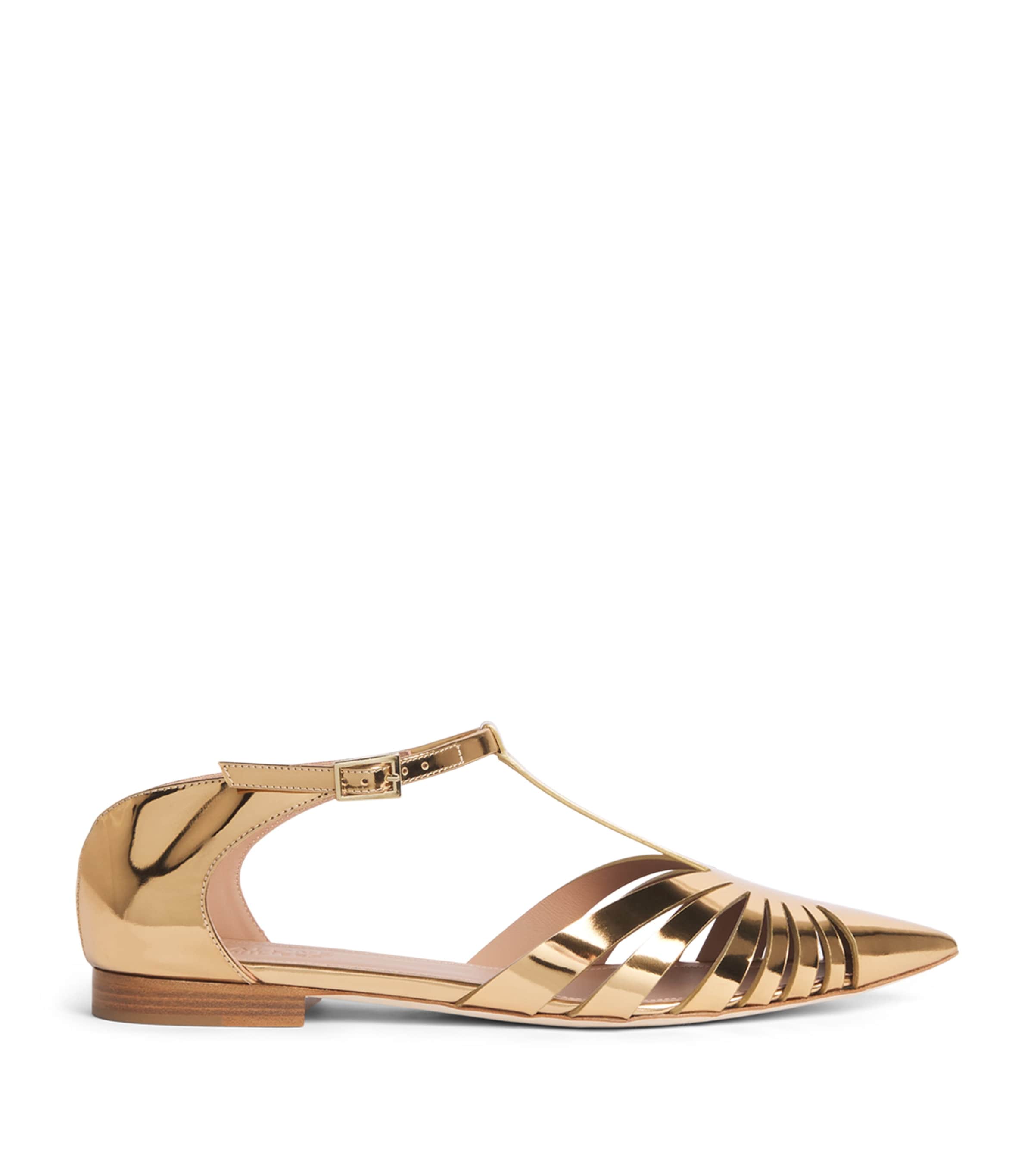 Malone Souliers Leather Jennifer Mules Antique Gold