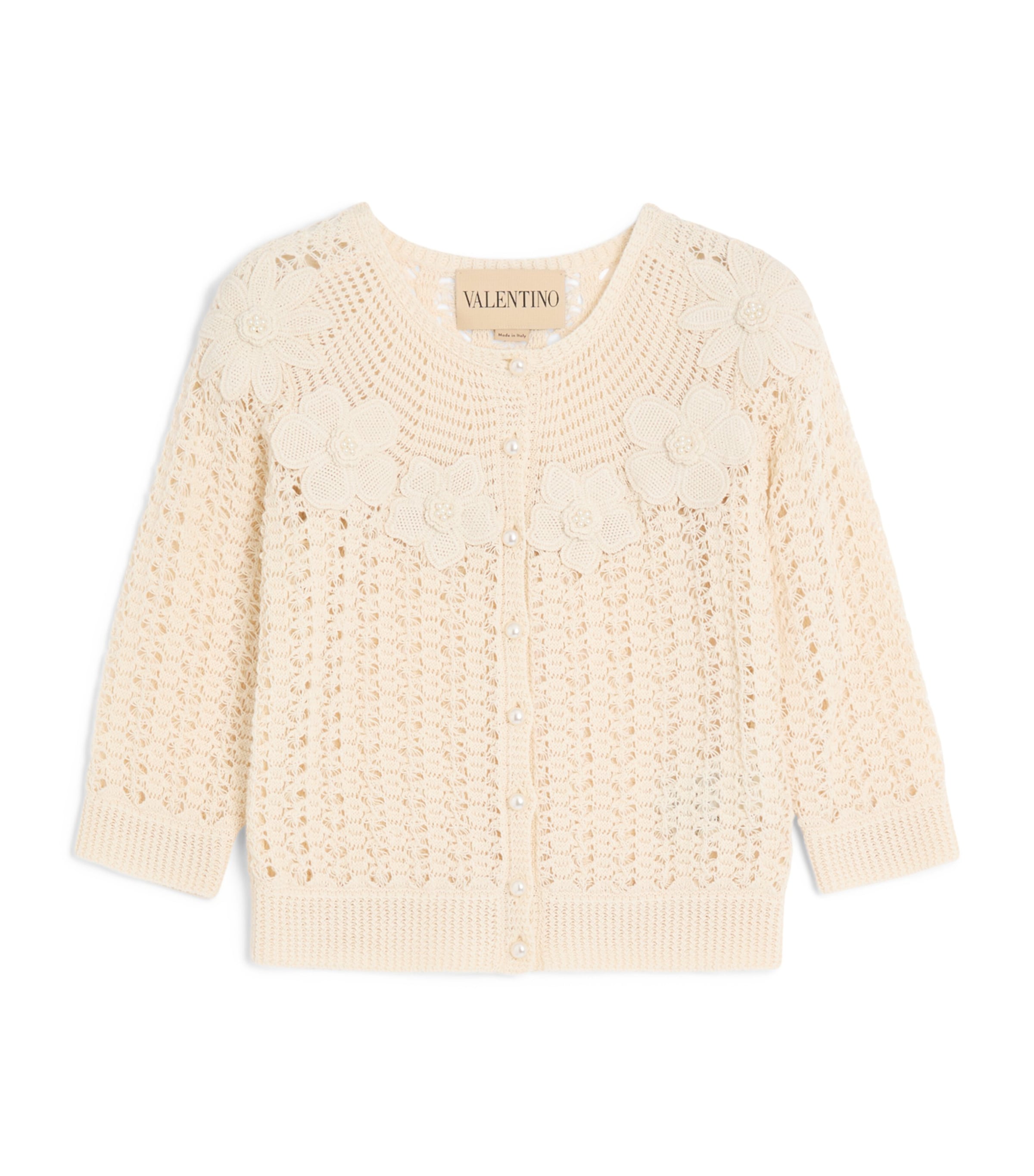 Cotton Crochet Flower Cardigan