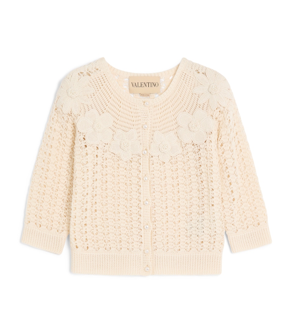 Cotton Crochet Flower Cardigan