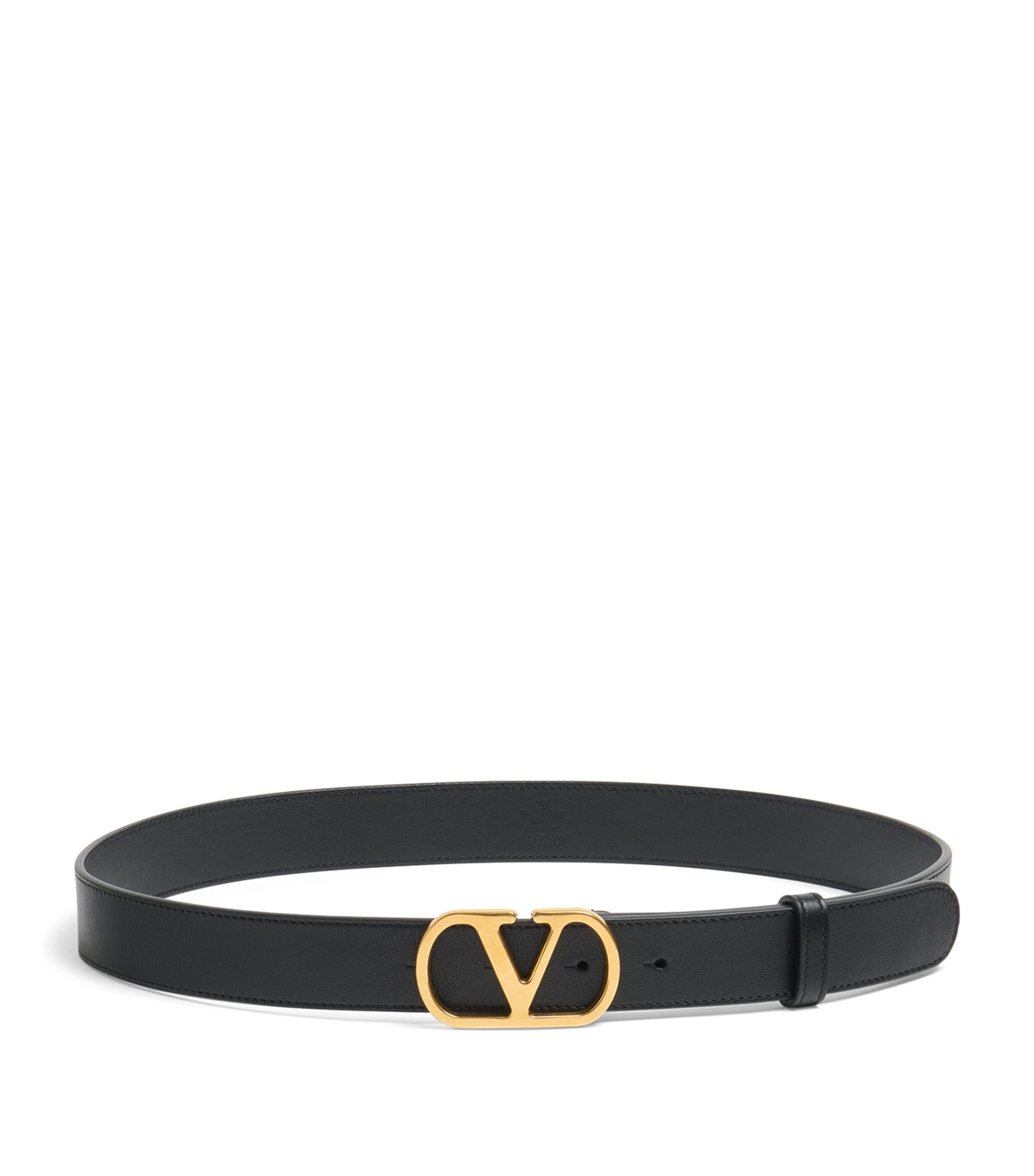 Leather VLogo Signature Belt