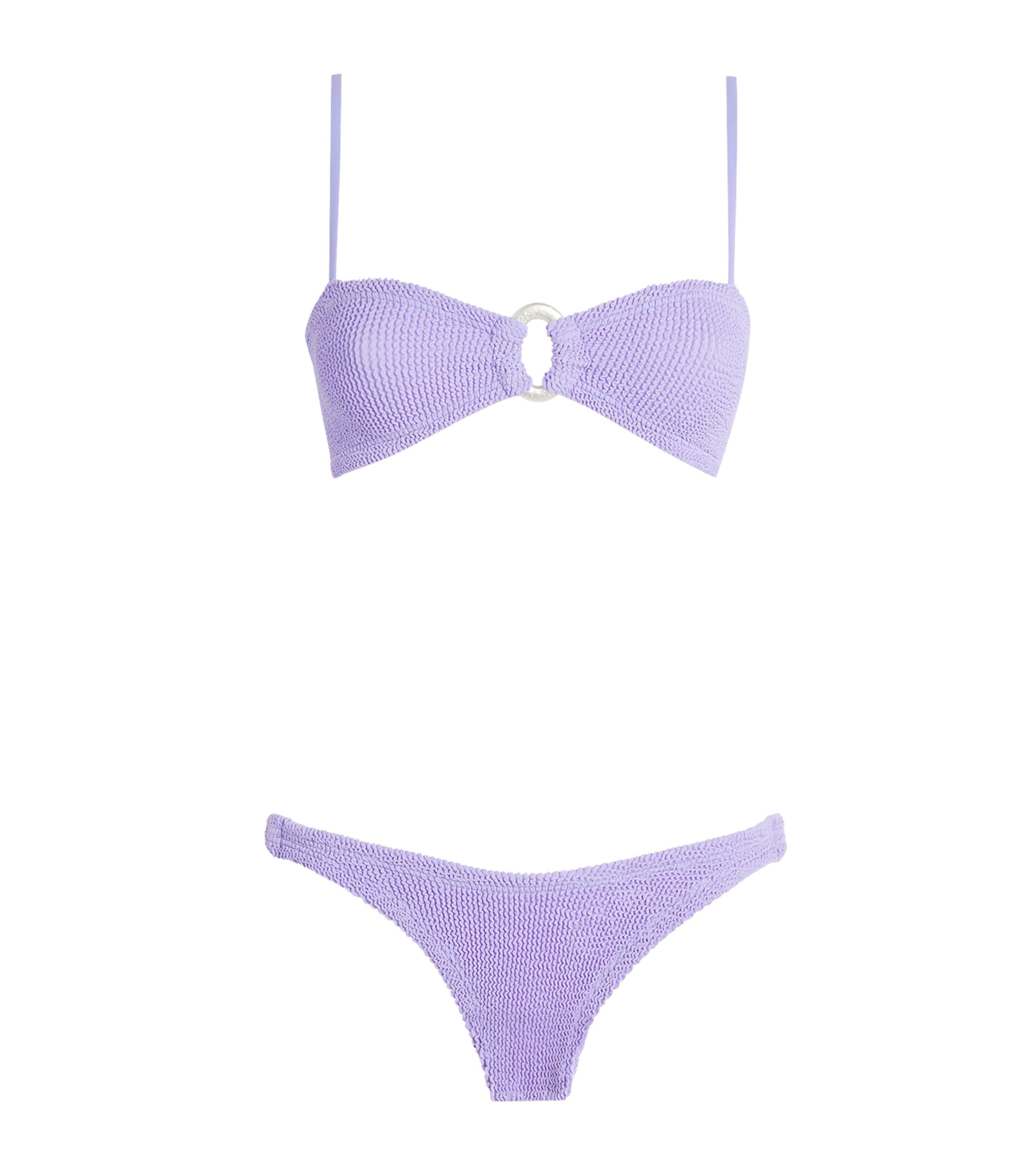Hunza G Womens Misty Pearly Hoop Bikini Lilac