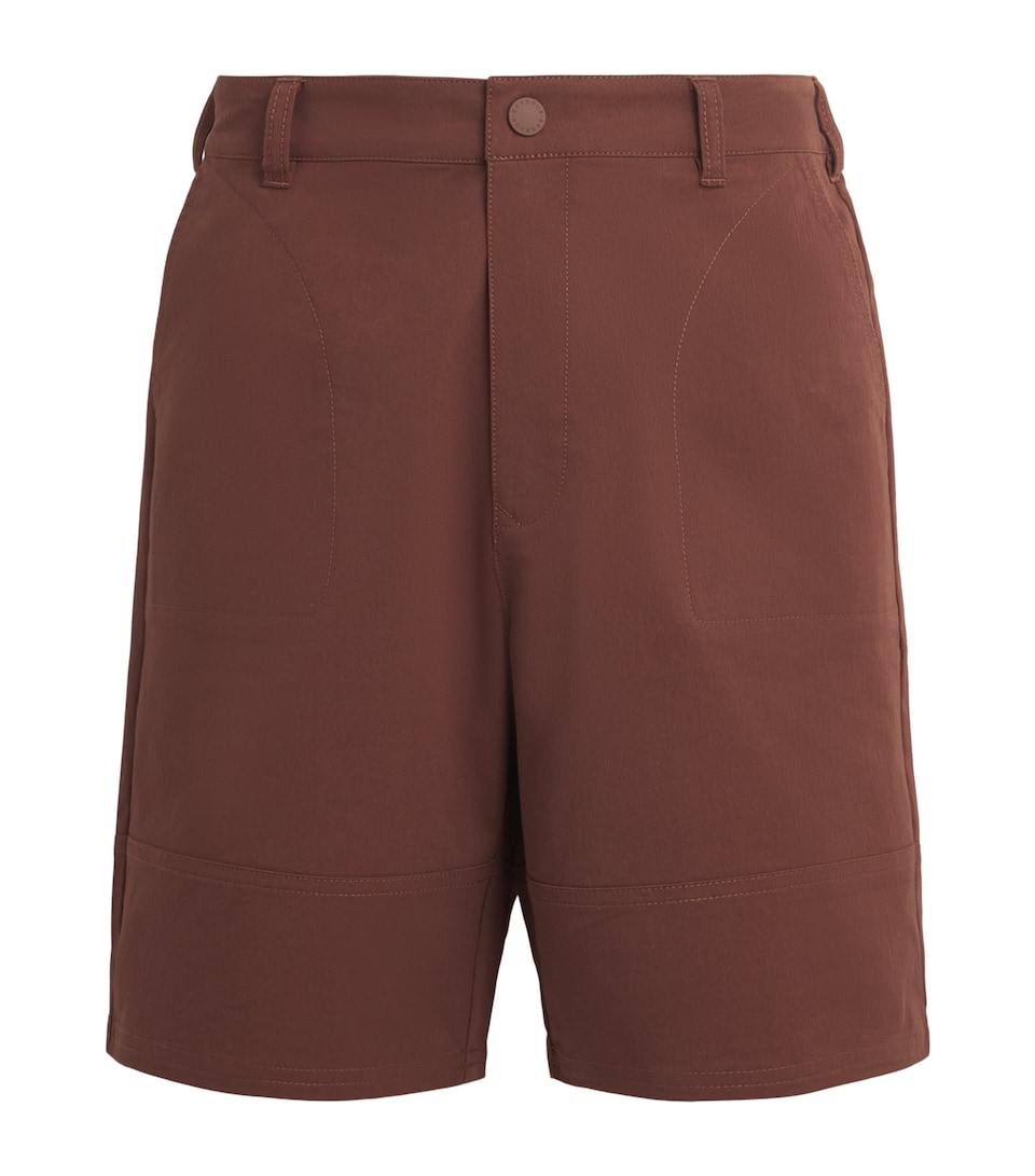 Barbour Mens Stretch-Twill Strickland Shorts Burnt Pepper