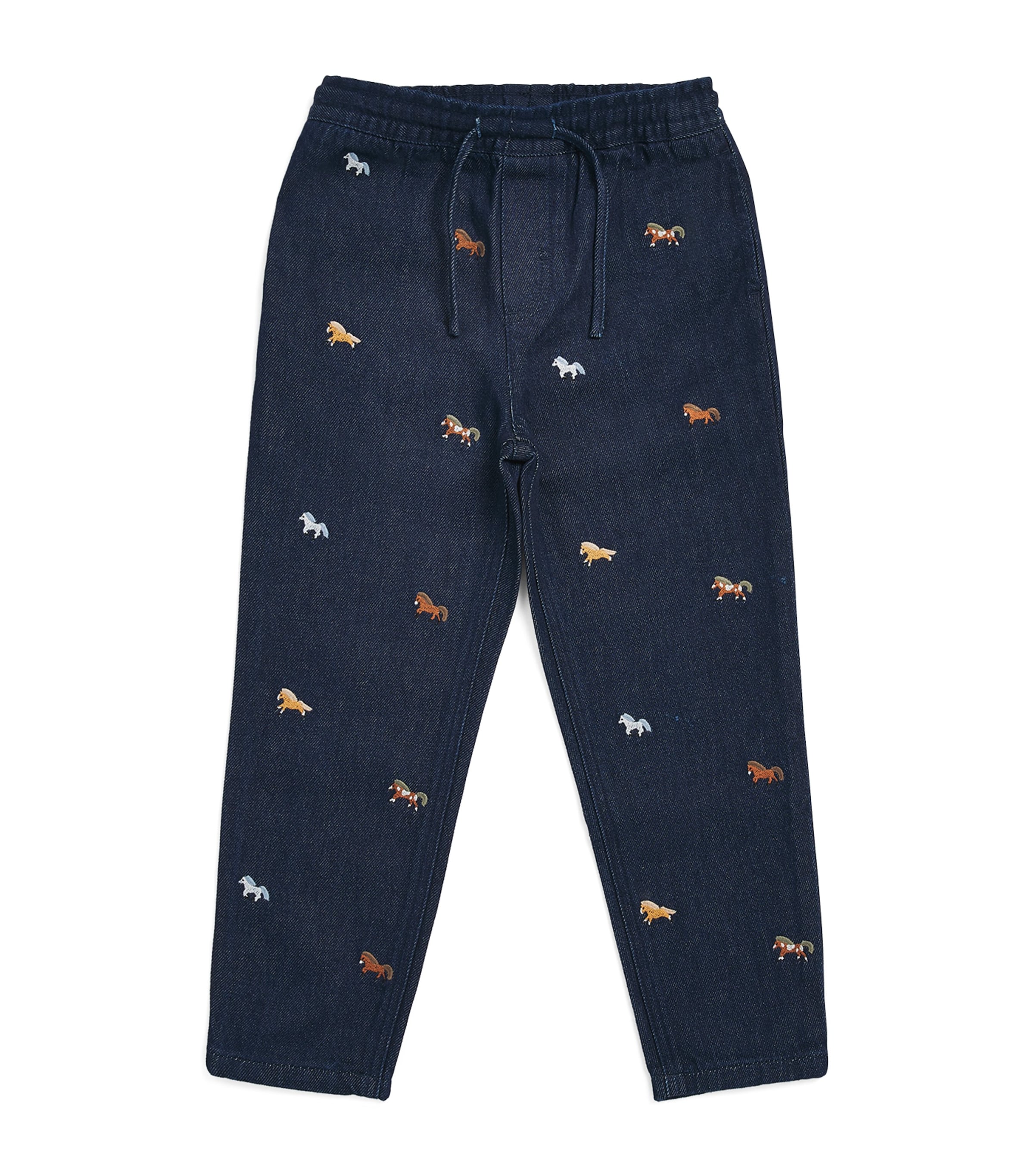 Stella McCartney Kids Embroidered Denim Trousers (5-14 Years) Blu/embro