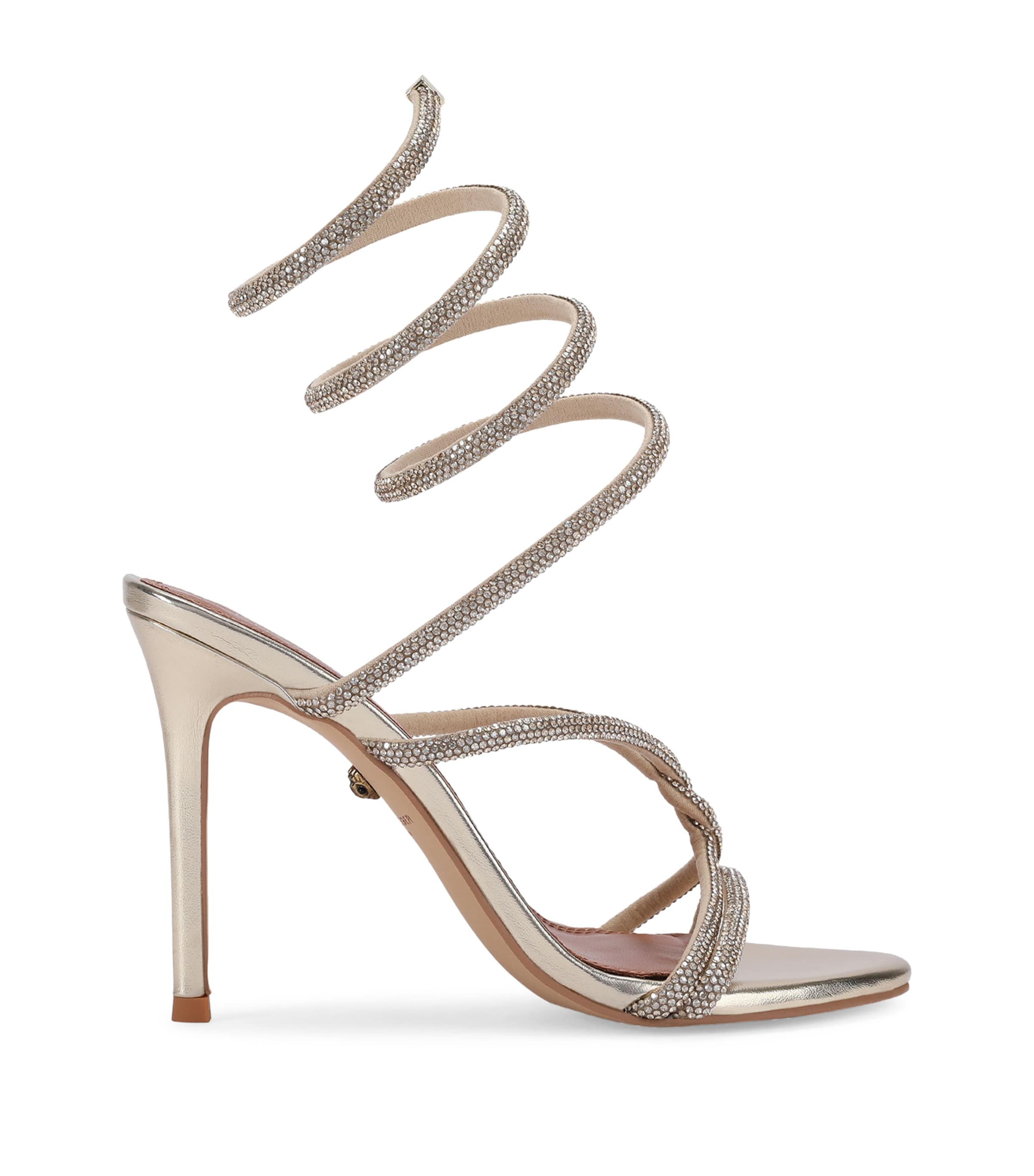 Kurt Geiger London Embellished Spiral Sandals 90 Gold