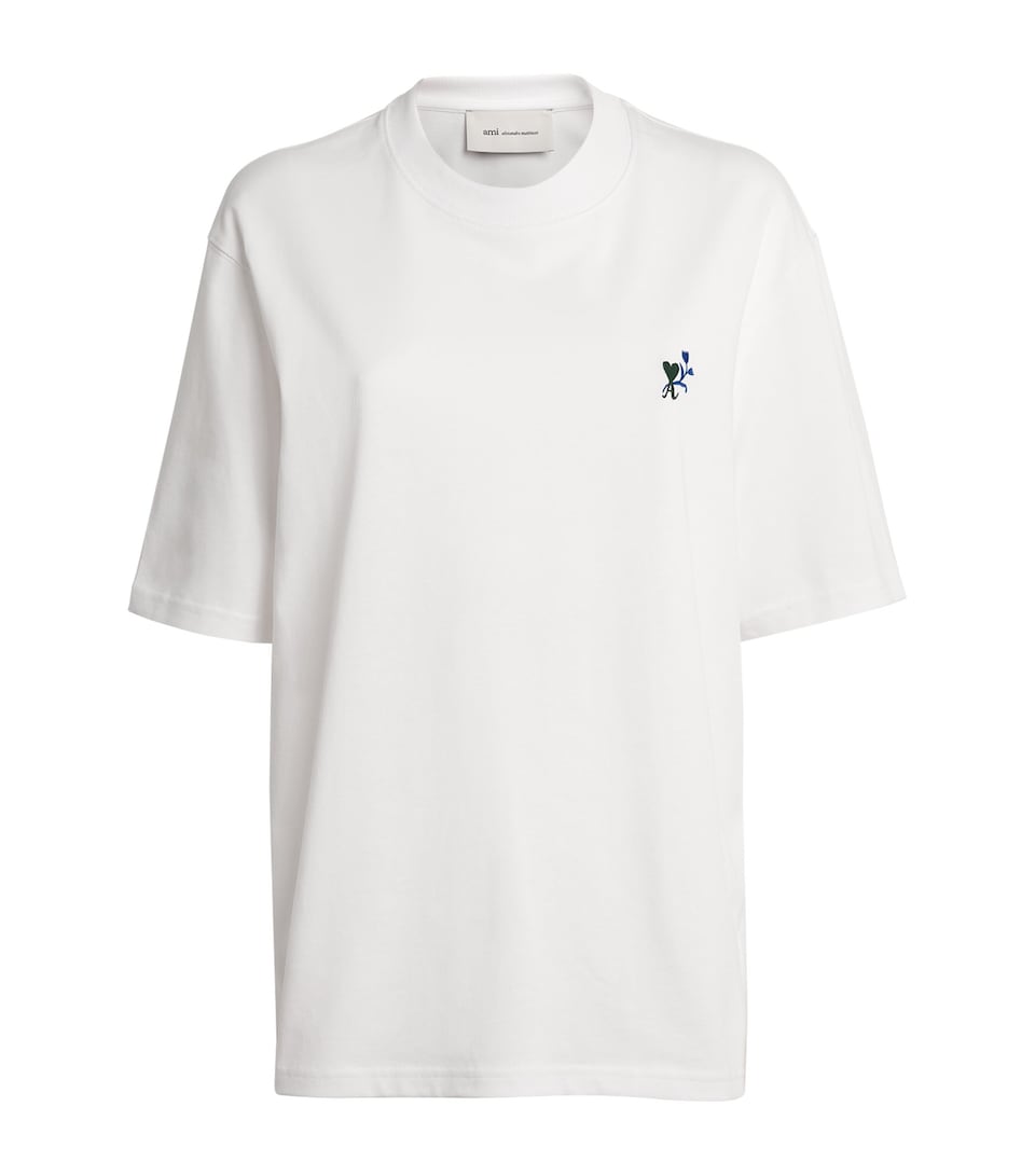AMI Paris Womens Ami de Coeur Tulip T-Shirt Blanc
