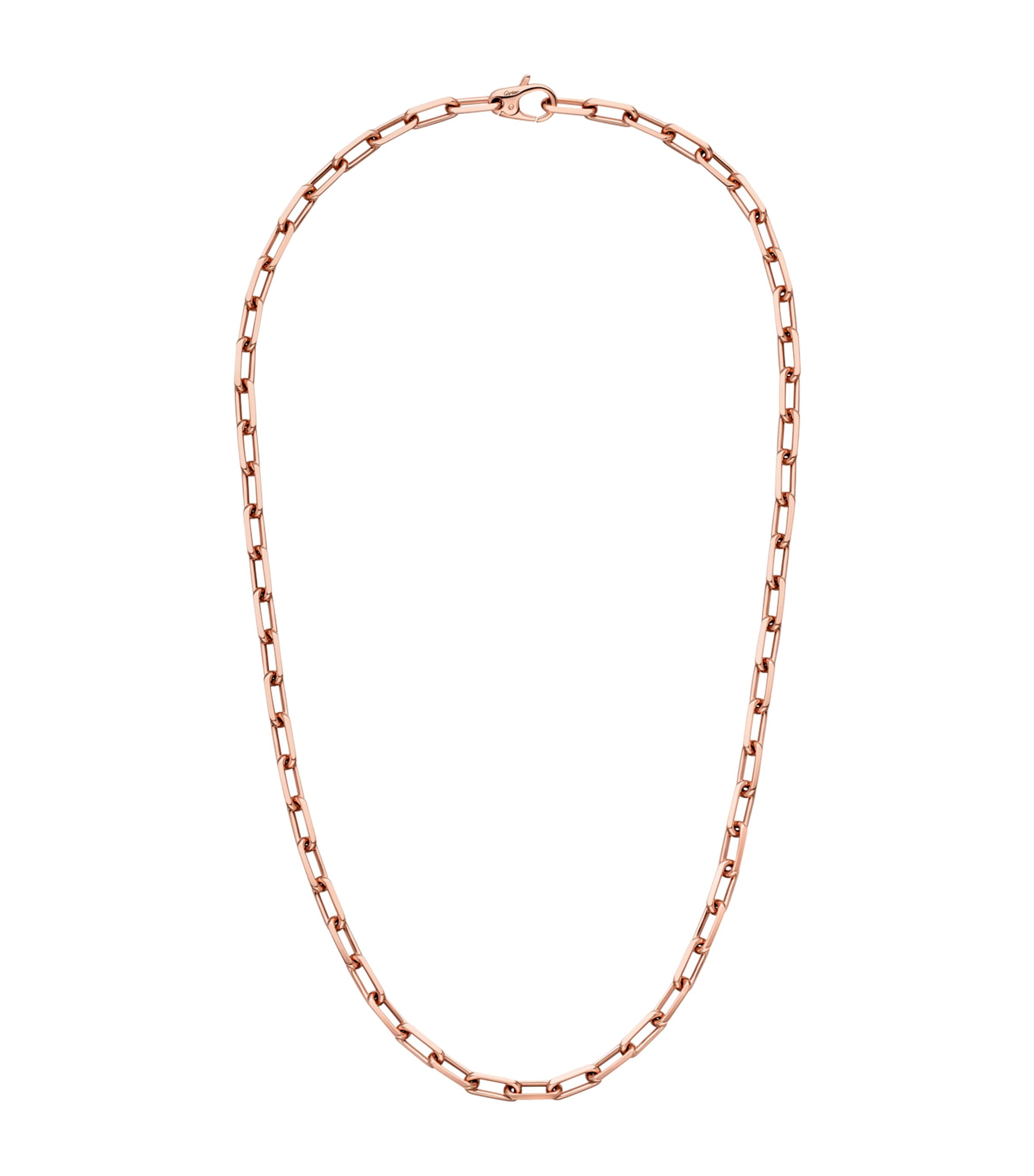 Small Rose Gold Santos de Cartier Chain Necklace