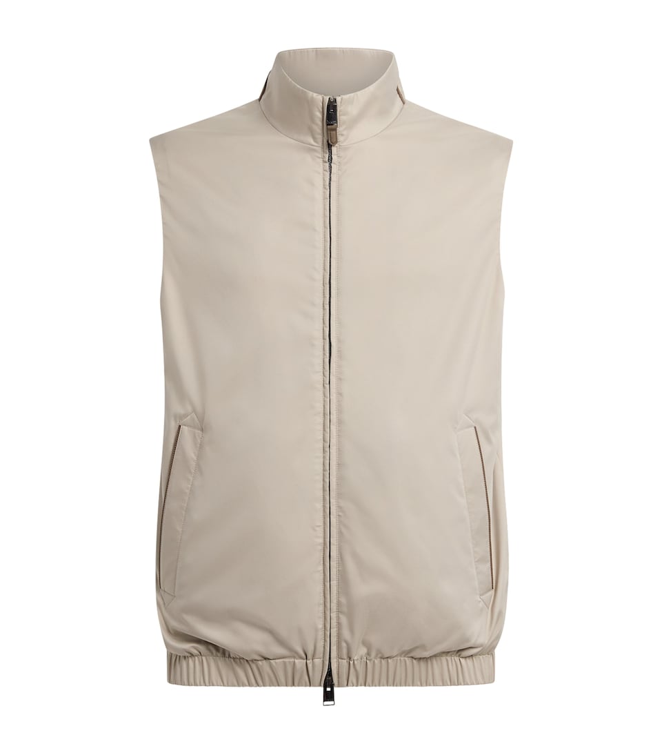 Canali Mens High-Neck Gilet Grey