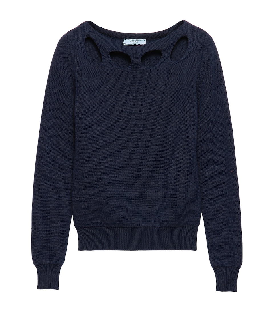 Cotton Boat-Neck Sweater