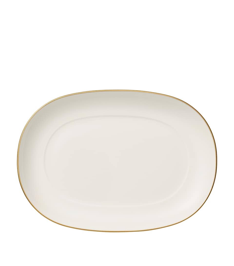 Porcelain Gold-Trimmed Anmut Pickle Dish (22cm x 20cm)