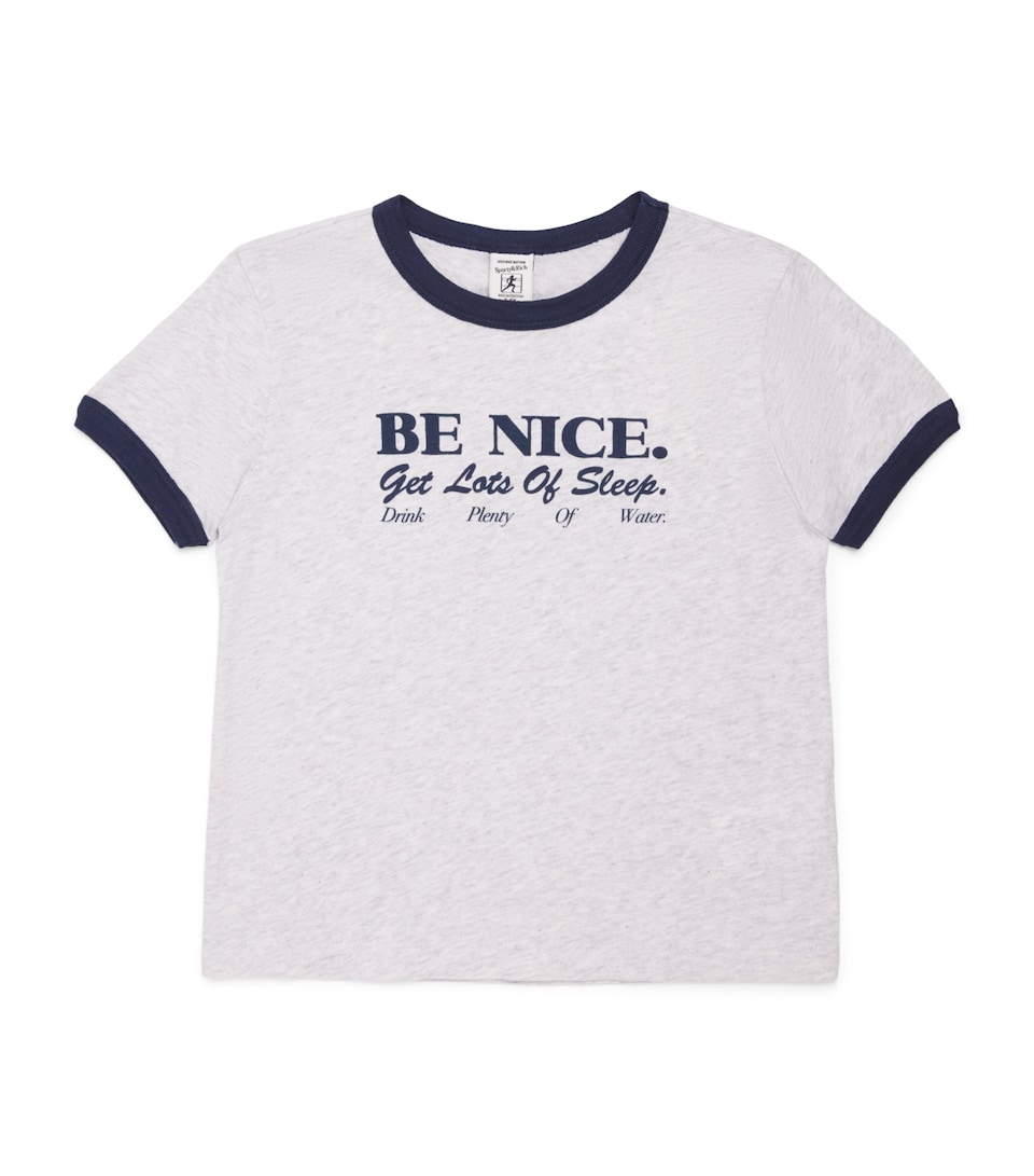 SPORTY & RICH KIDS Be Nice T-Shirt (2-14 Years) Heather Gry/drk Navy