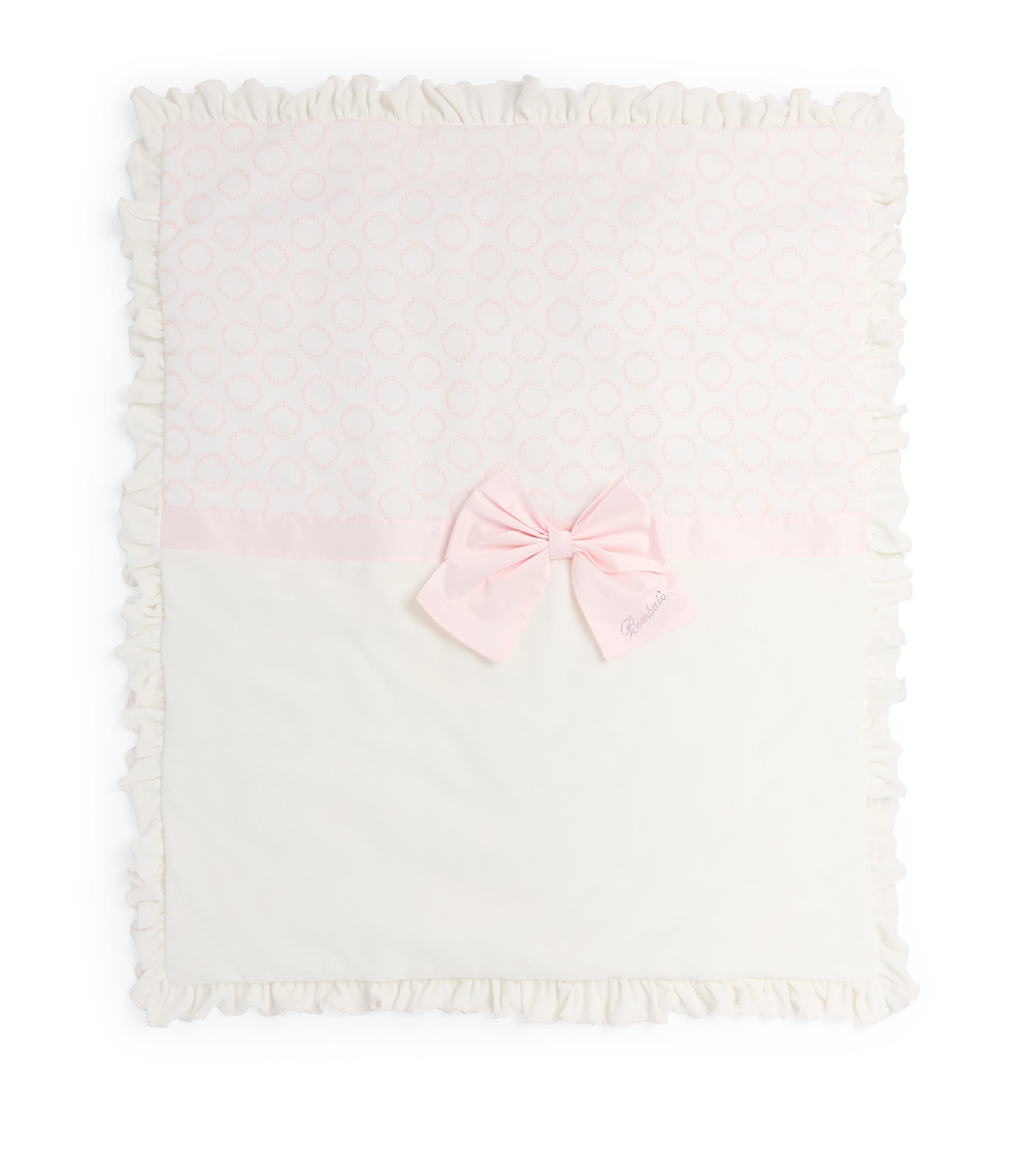 Bimbalo Jacquard Bow Blanket Pink