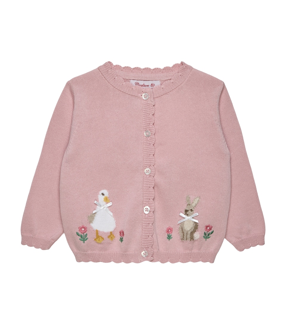 Cotton Duck and Bunny Cardigan (3-24 Months)