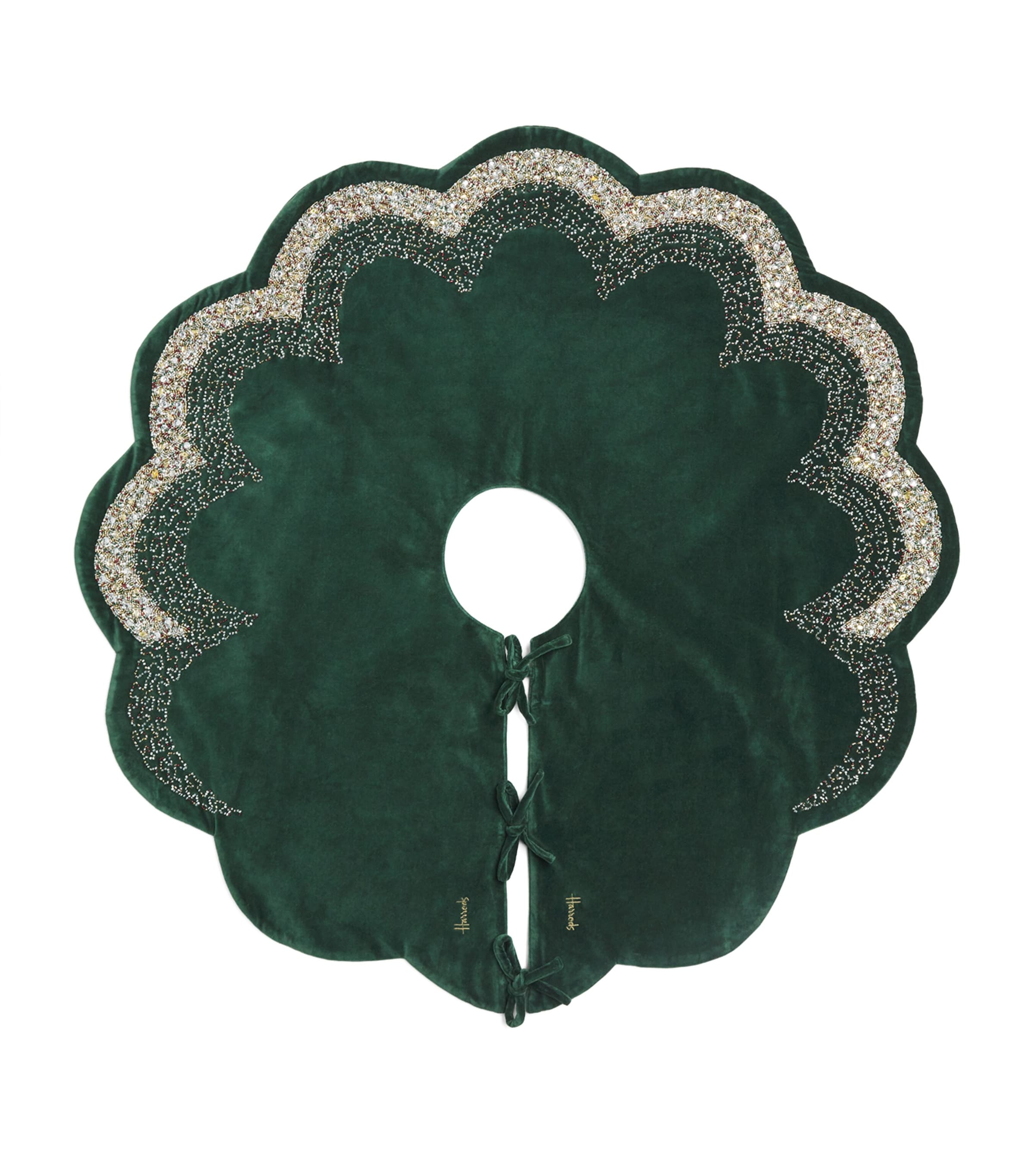 Harrods Velvet Embroidered Tree Skirt