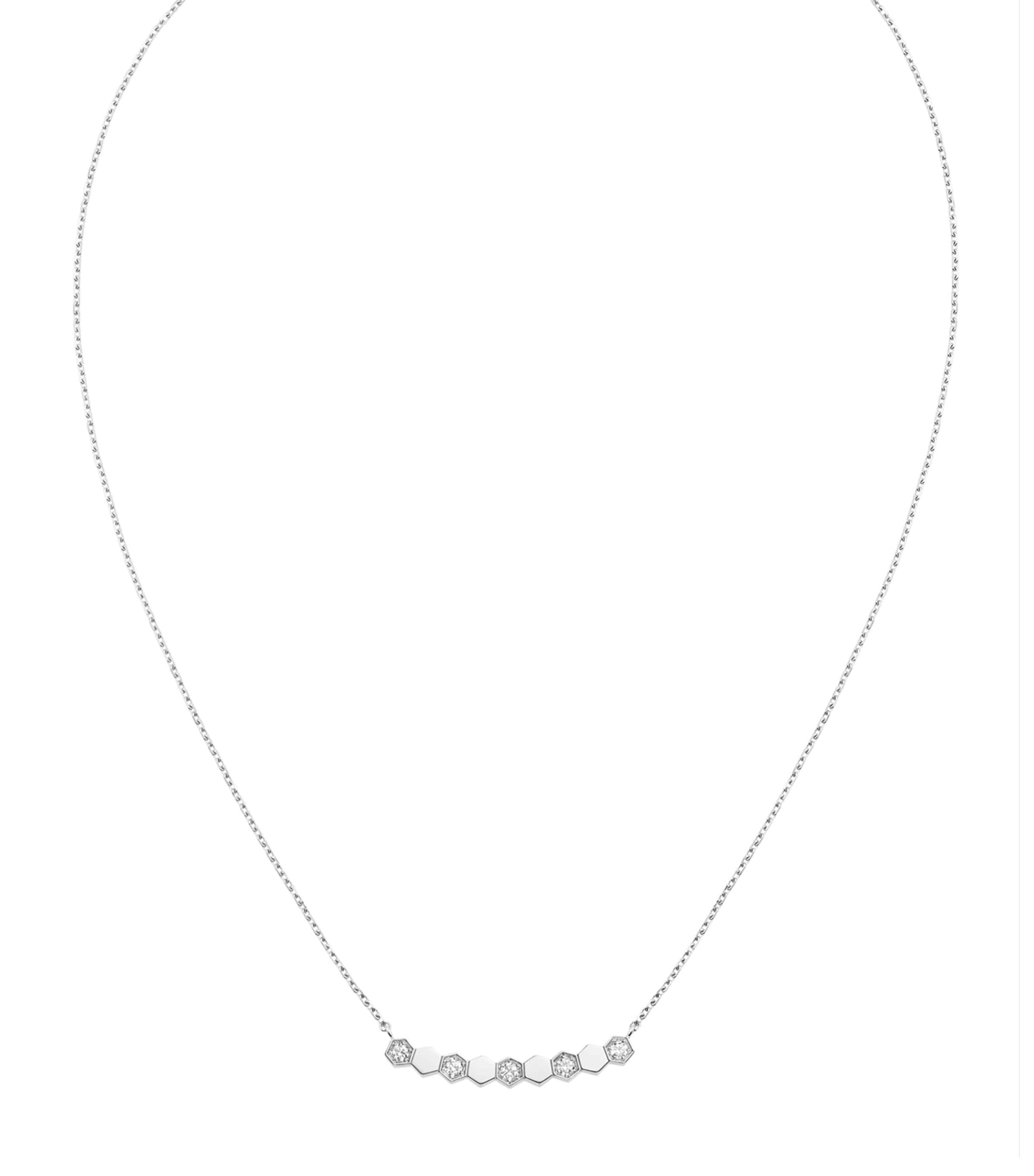 White Gold and Diamond Bee de Chaumet Pendant Necklace